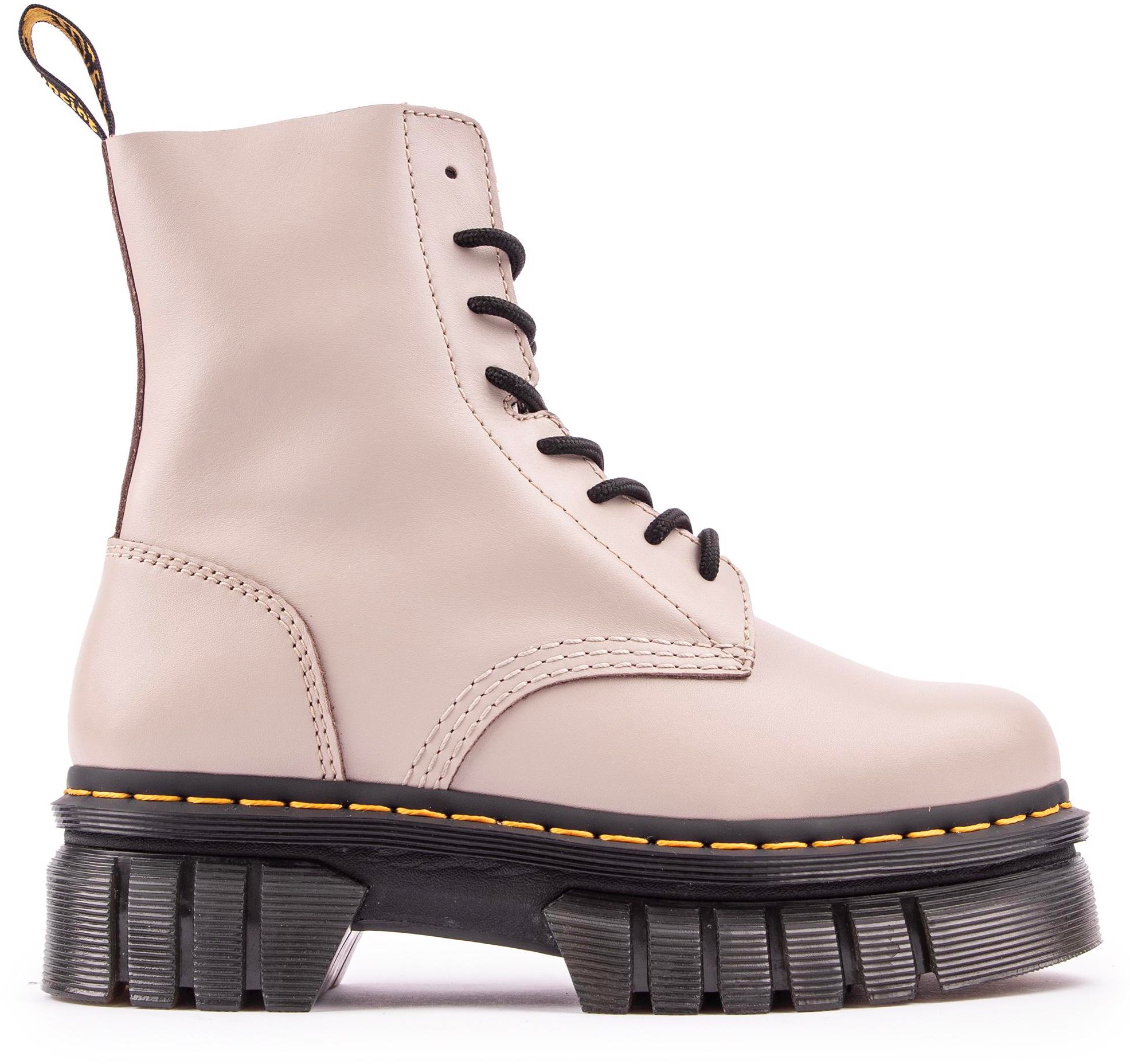 Womens Dr Martens Audrick 8 Eyelet Boots In Taupe Soletrader