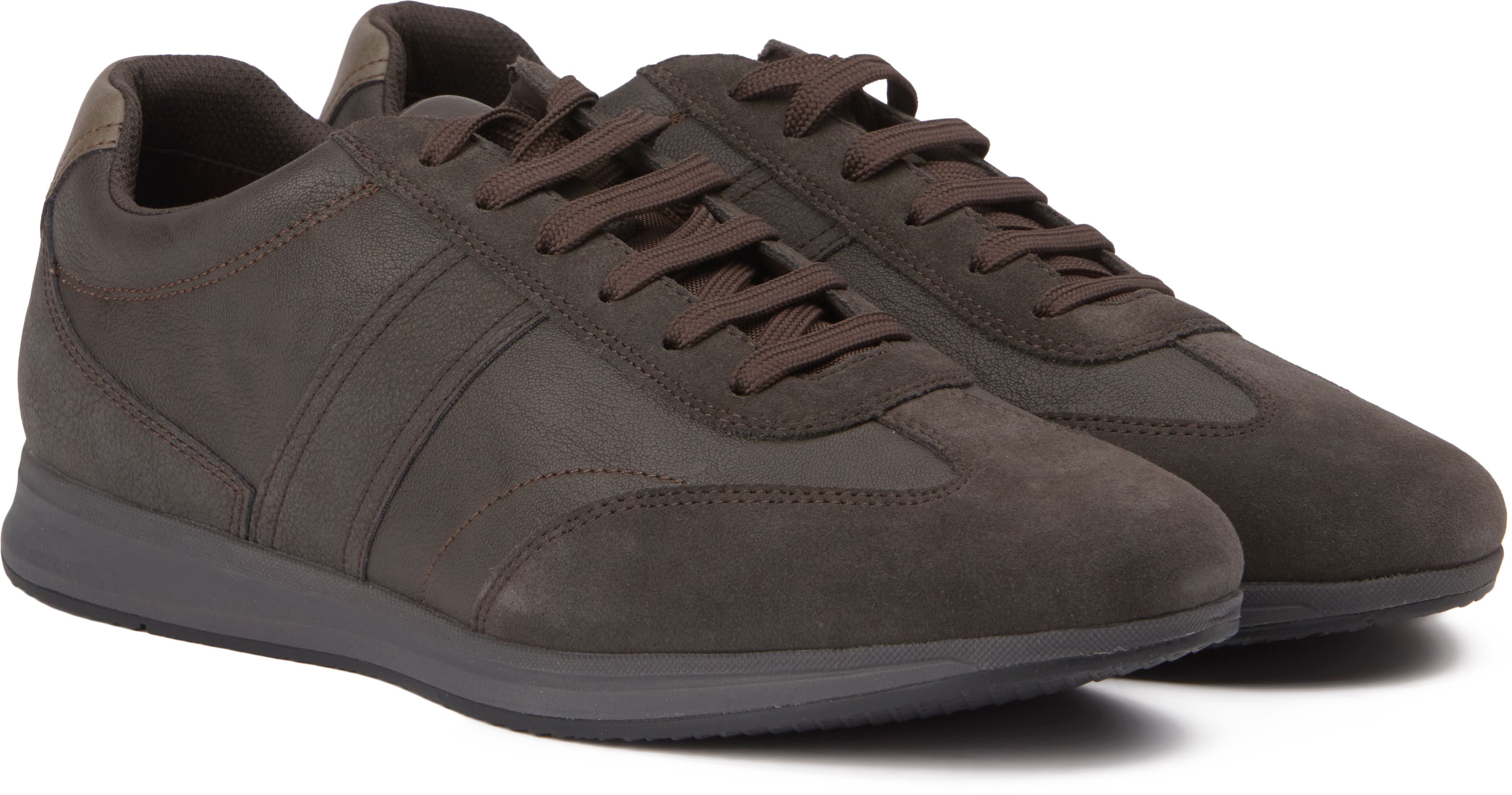 Mens Geox Avery Sneakers In Mud Soletrader