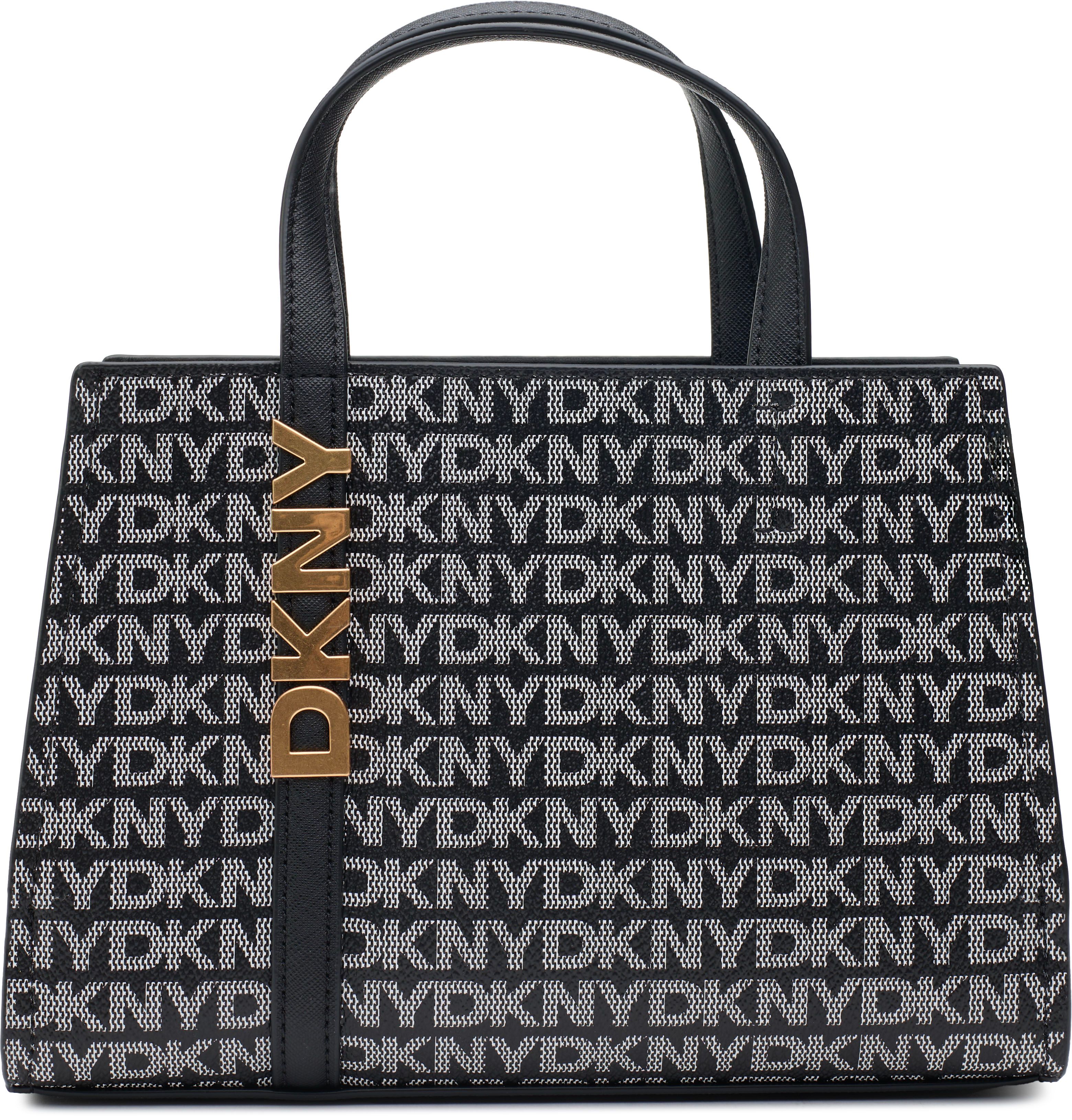 Womens Dkny Avril Logo Handbag In Black Soletrader