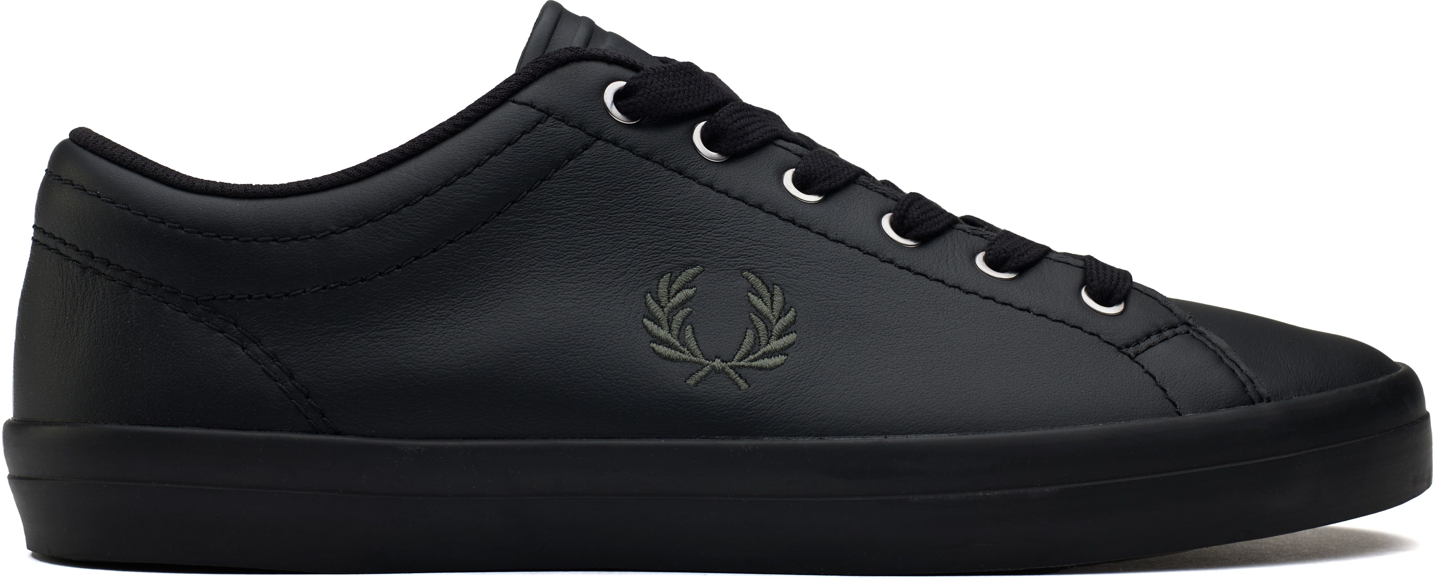 Mens Fred Perry Baseline Sneakers In Black Soletrader