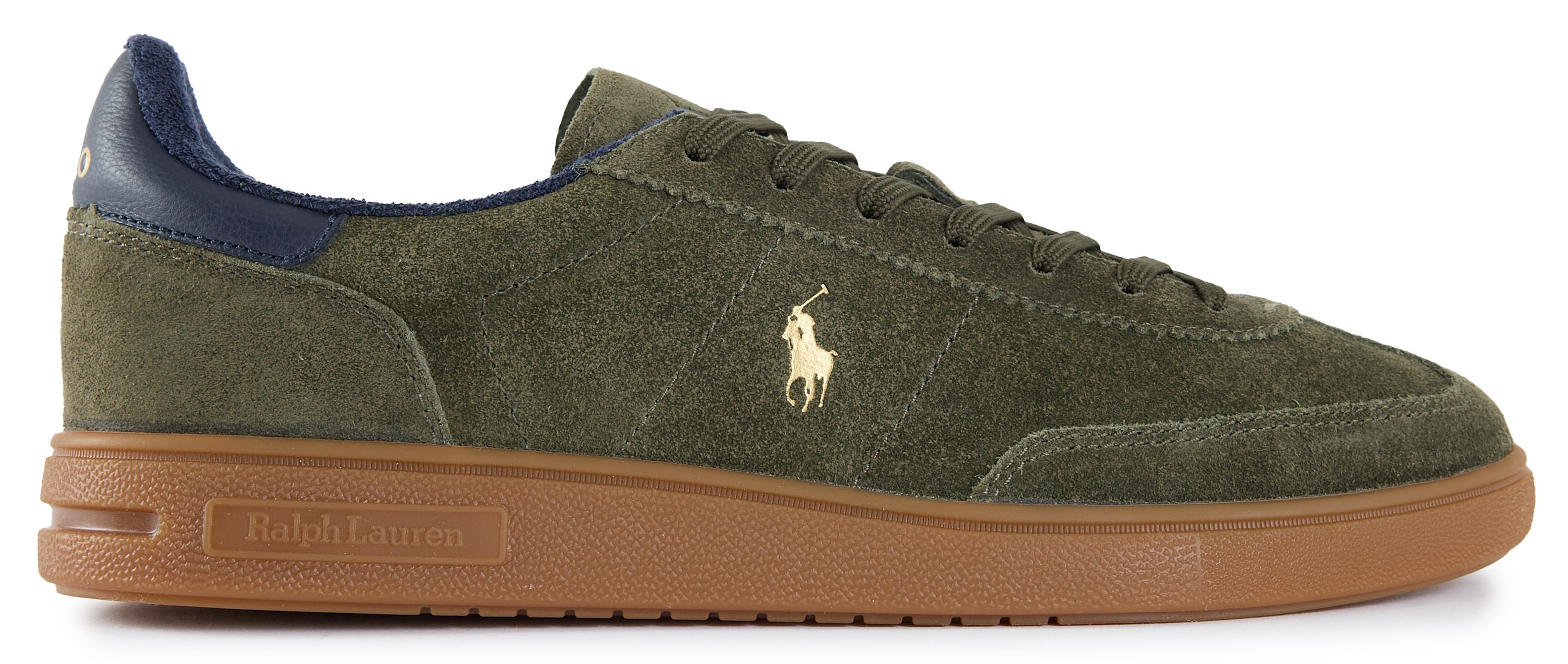 Mens Polo Ralph Lauren Bedford Sneakers In Olive Green | Soletrader