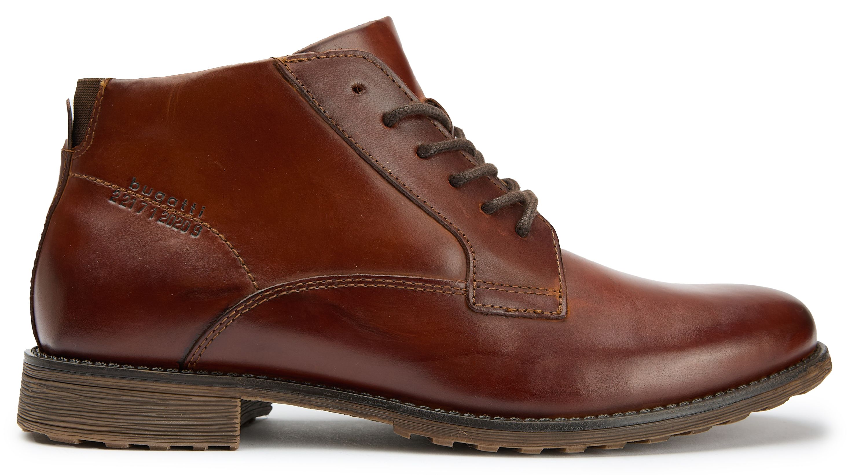 BUGATTI Ankle Boots Brown Leather Mens Size 8 US Size 41 Bugatti Light Brown Wingtip Mens Side Zip Designer Boots main image 4