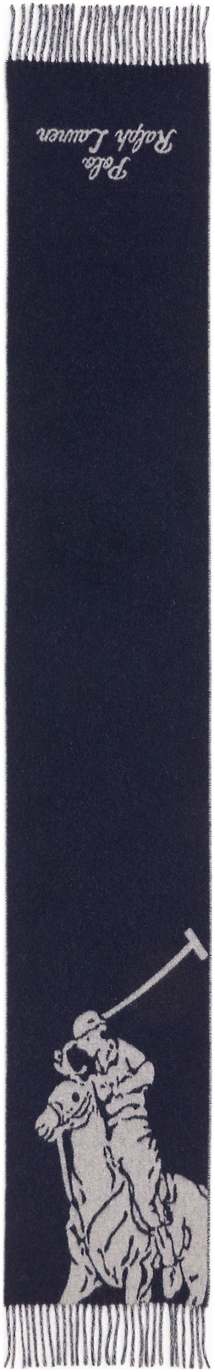 Mens Polo Ralph Lauren Classic Big Pony Scarf In Blue | Soletrader