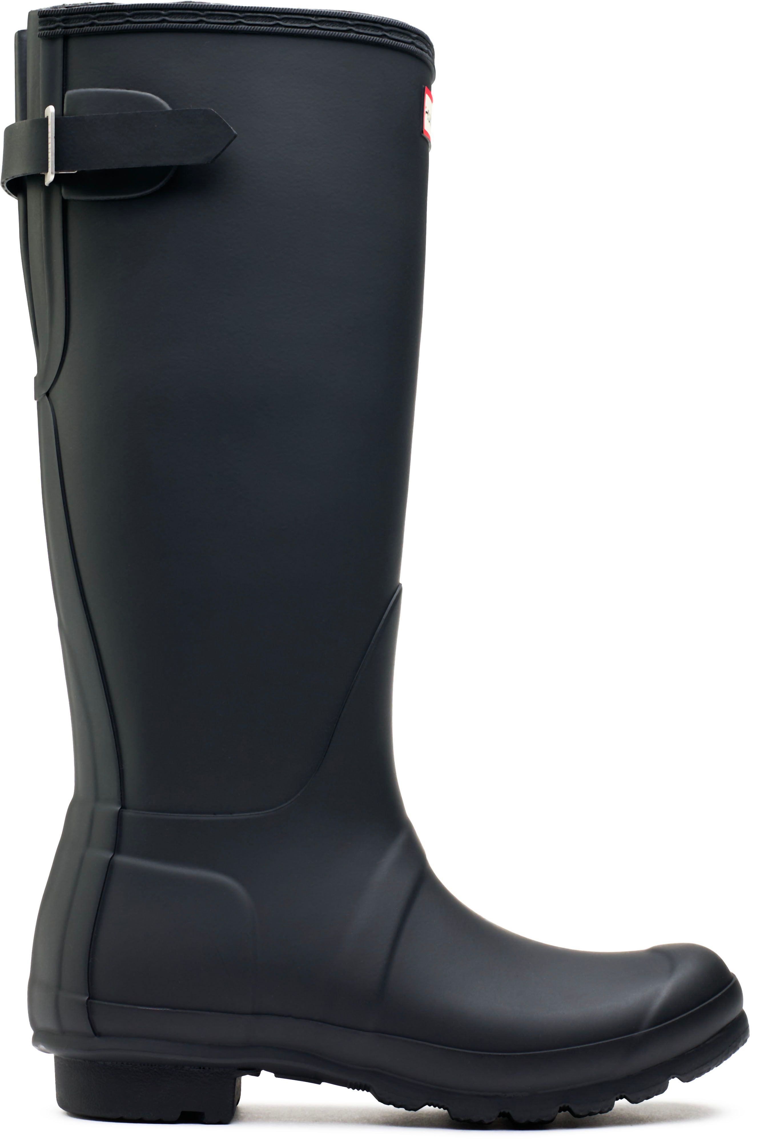 Hunter tall black matte rain boots on sale