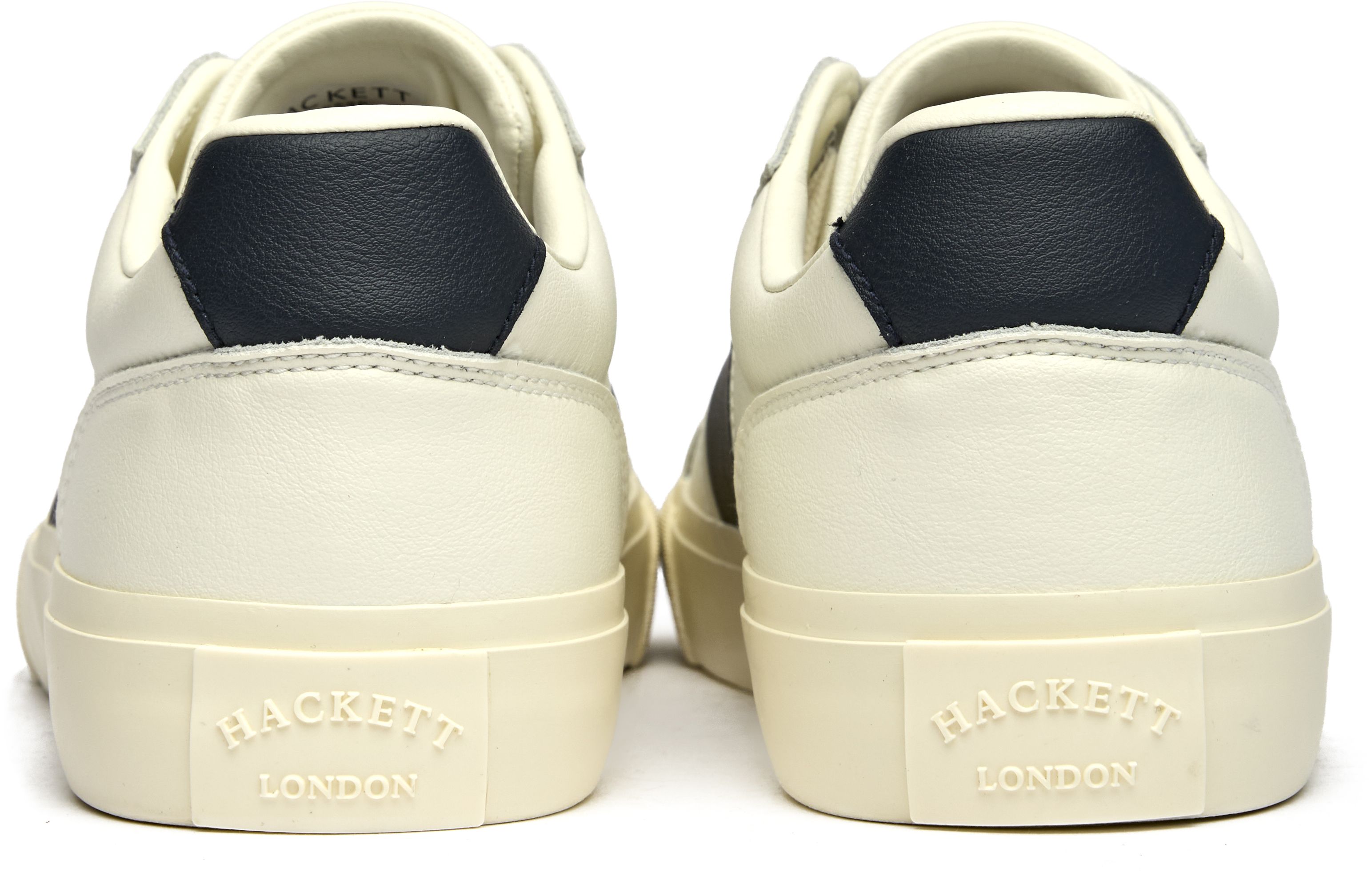 Mens Hackett London Blake Mix Sneakers In White Navy | Soletrader