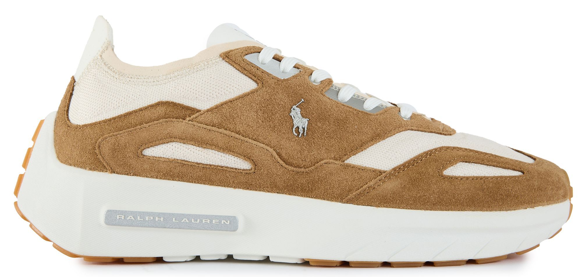 Mens Polo Ralph Lauren Boerum Lace Sneakers In Tan | Soletrader