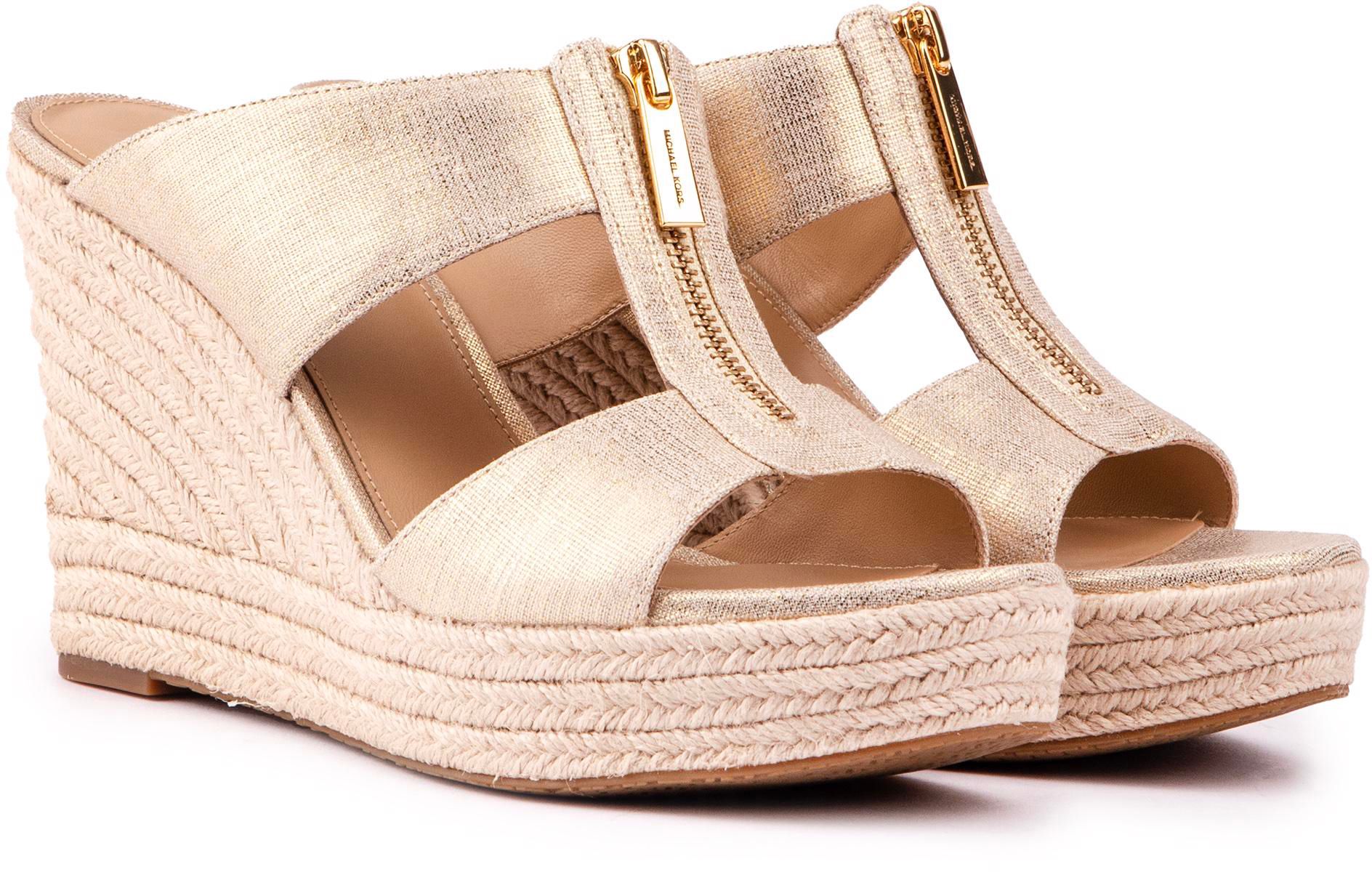 Womens Michael Kors Bradley Mule Sandals In Gold Soletrader