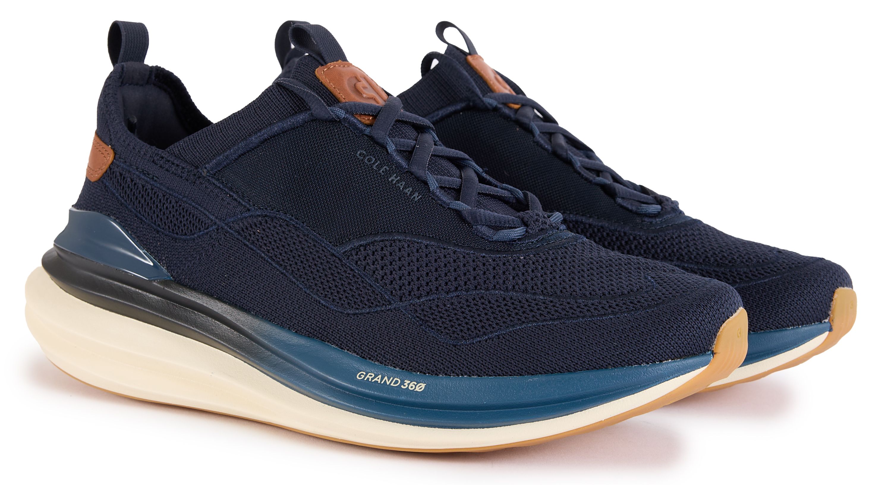 Mens Cole Haan Original Grand Quadstar Stitchlite Sneakers In Blue