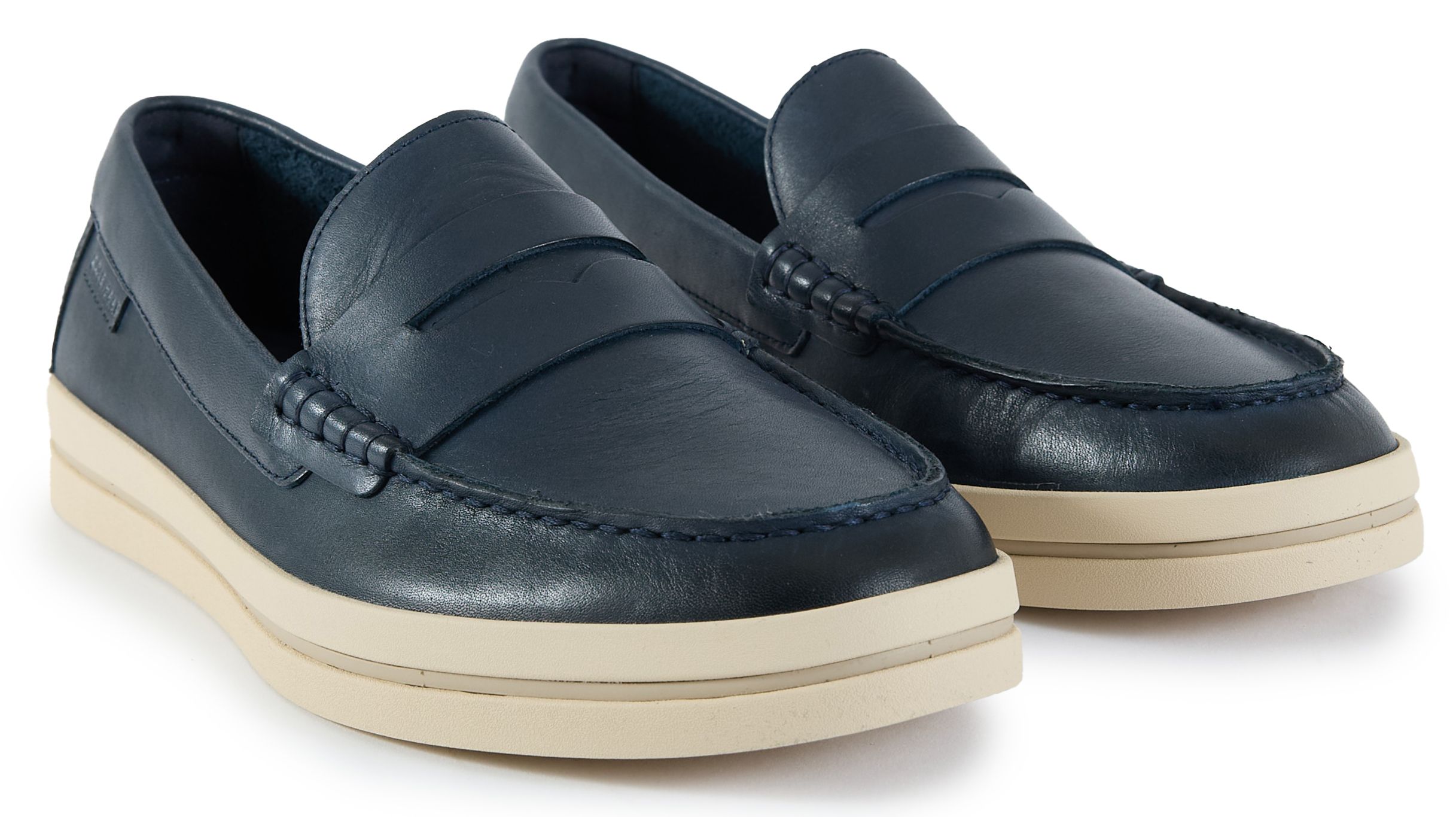 Cole Haan 10.5 Pinch Weekender comfy blue knit slip on‎ deck shoes rubber soles Men main image 2