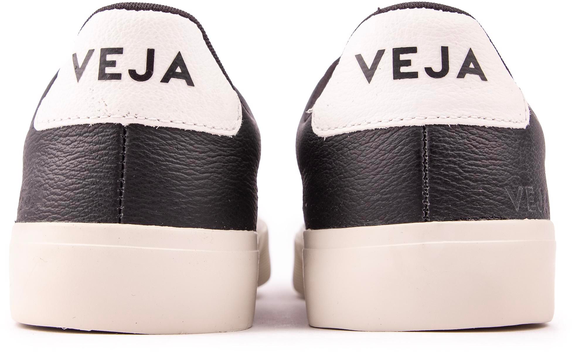 Mens Veja Campo Leather Sneakers In Black | Soletrader