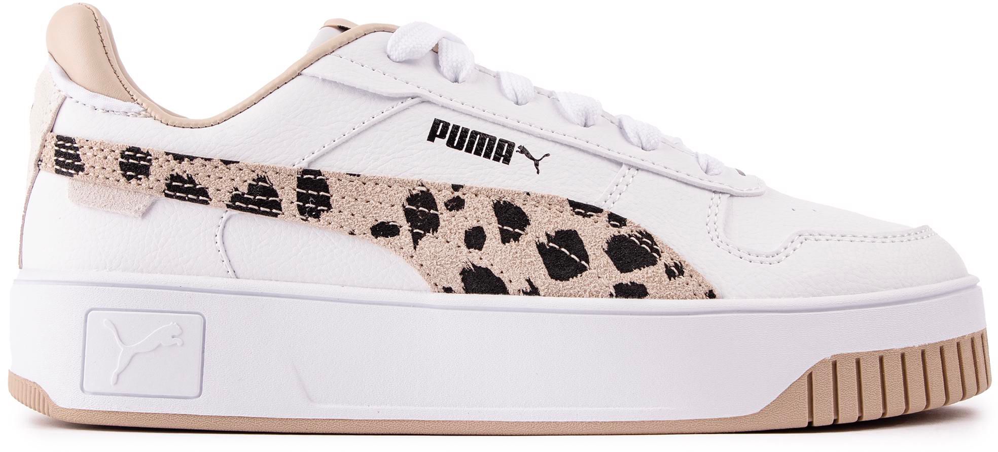 White puma fashion platform trainers