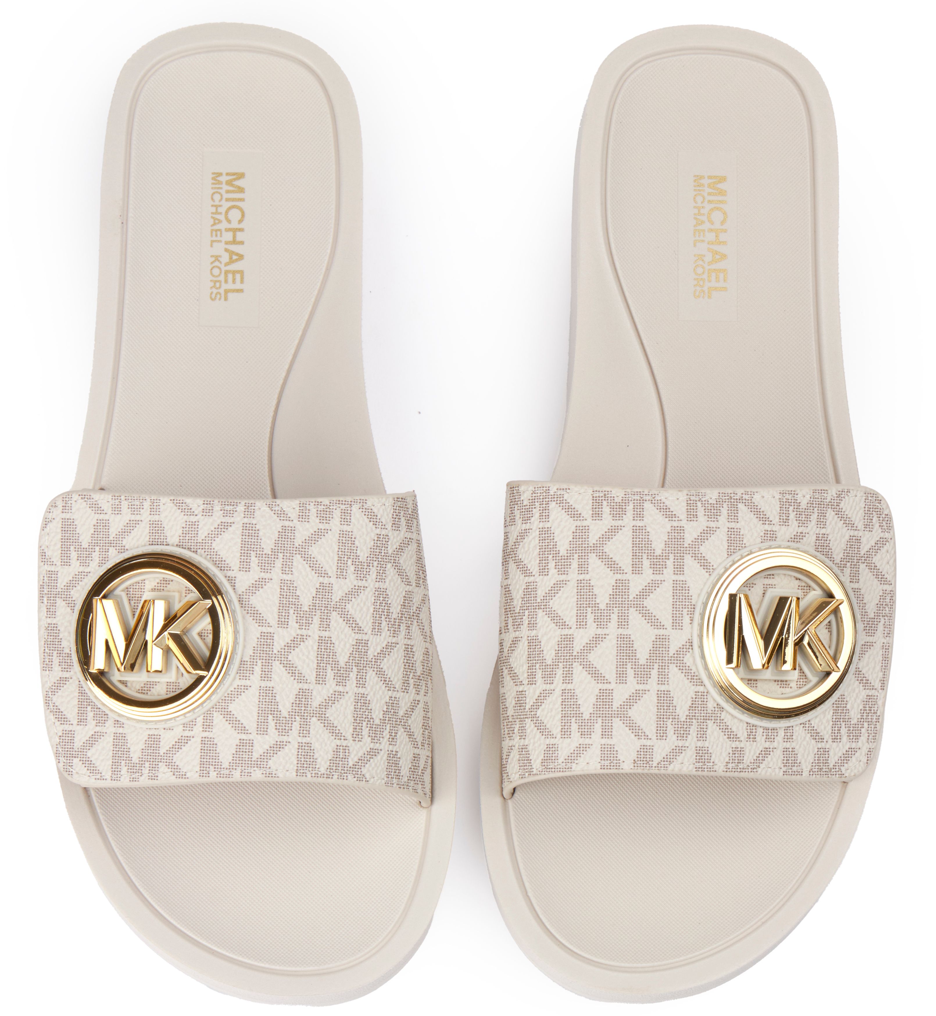 Michael kors slippers white on sale