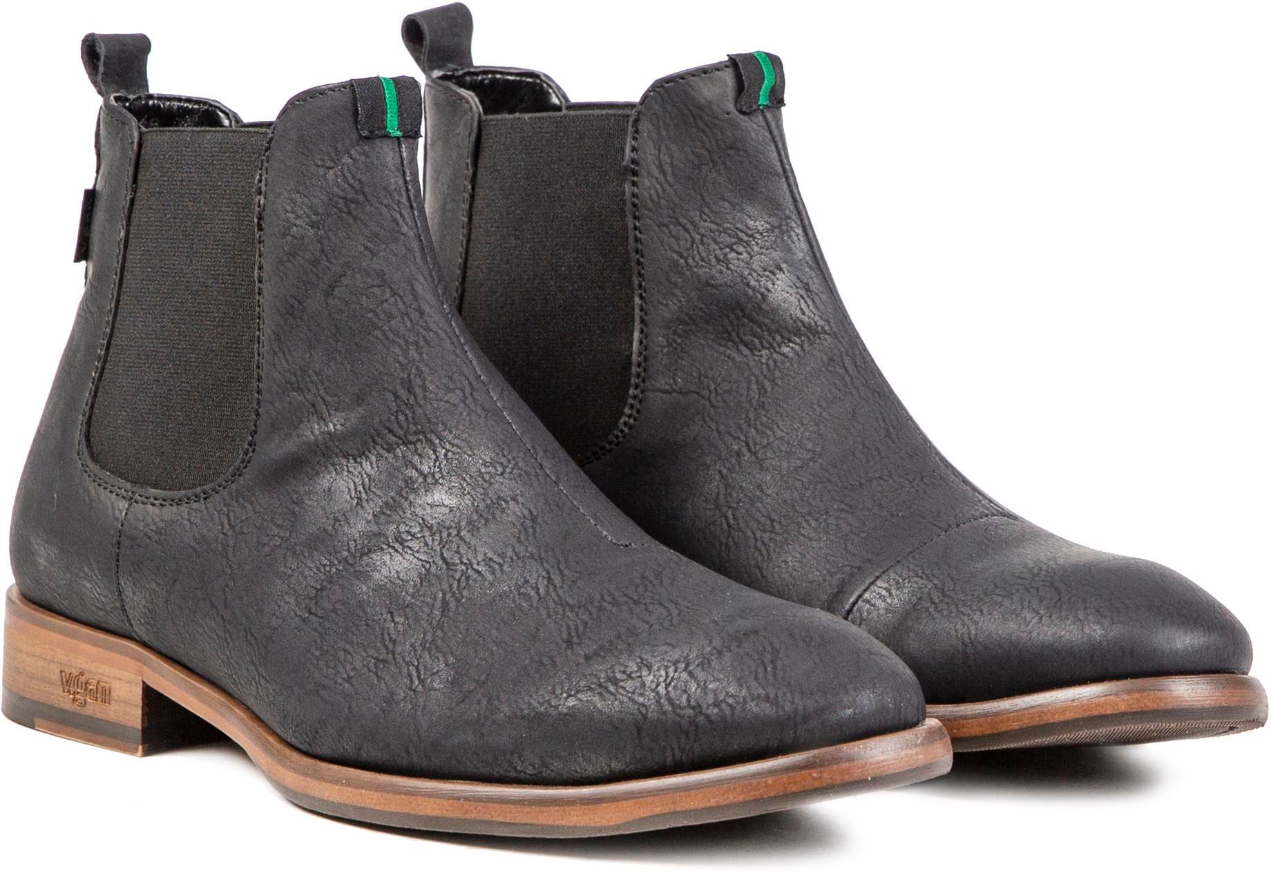 Mens V.Gan Vegan Chilli Chelsea Boots In Black Soletrader