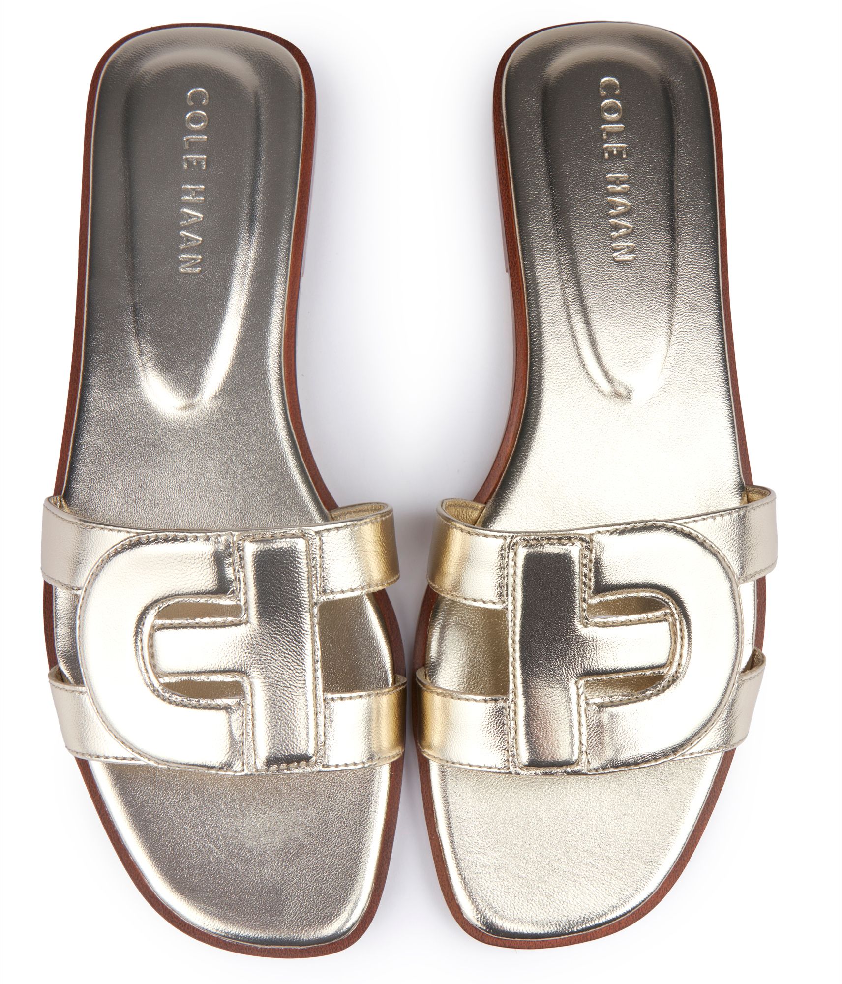 Womens Cole Haan Chrisee Sandals In Gold Soletrader