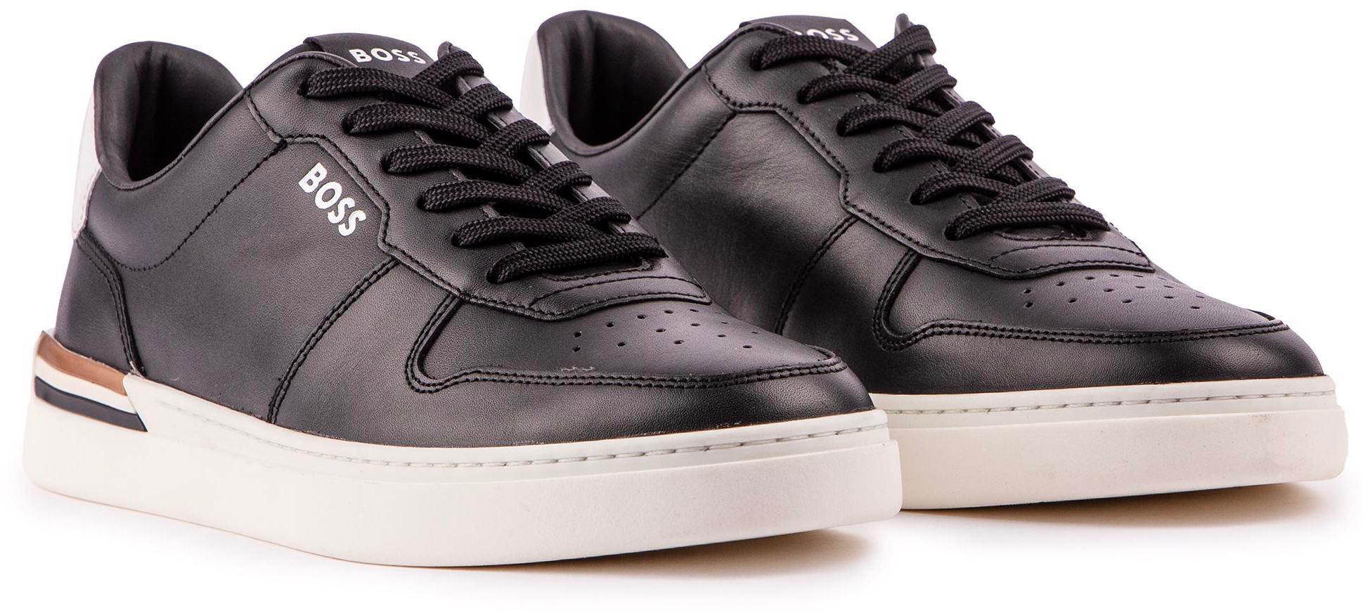 Mens Boss Clint Tenn Trainers In Black | Soletrader