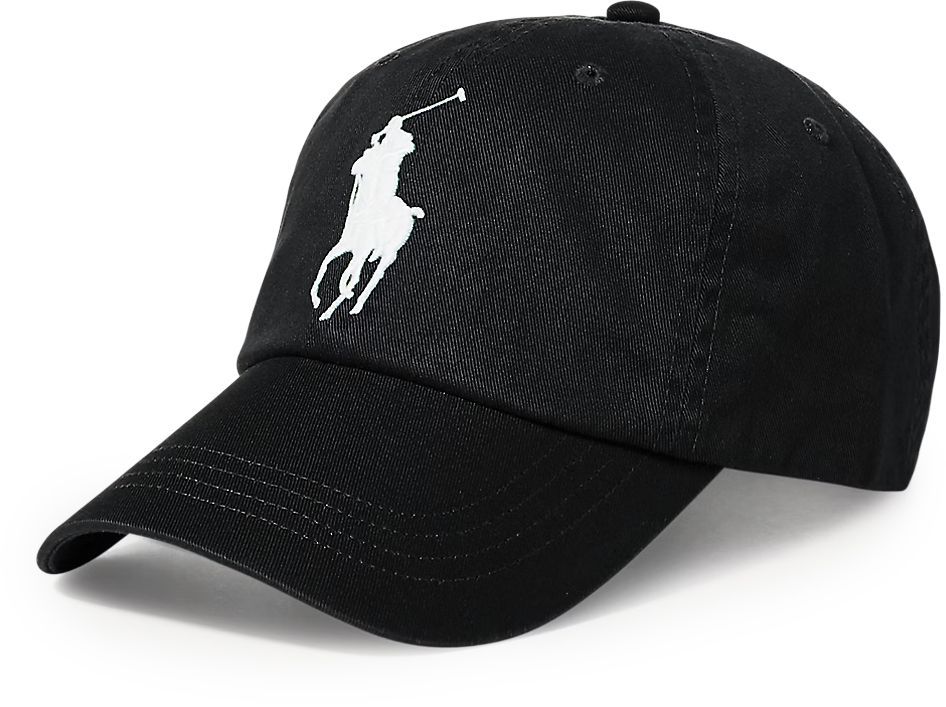 Mens Polo Ralph Lauren Classic Big Pony Cap In Black | Soletrader