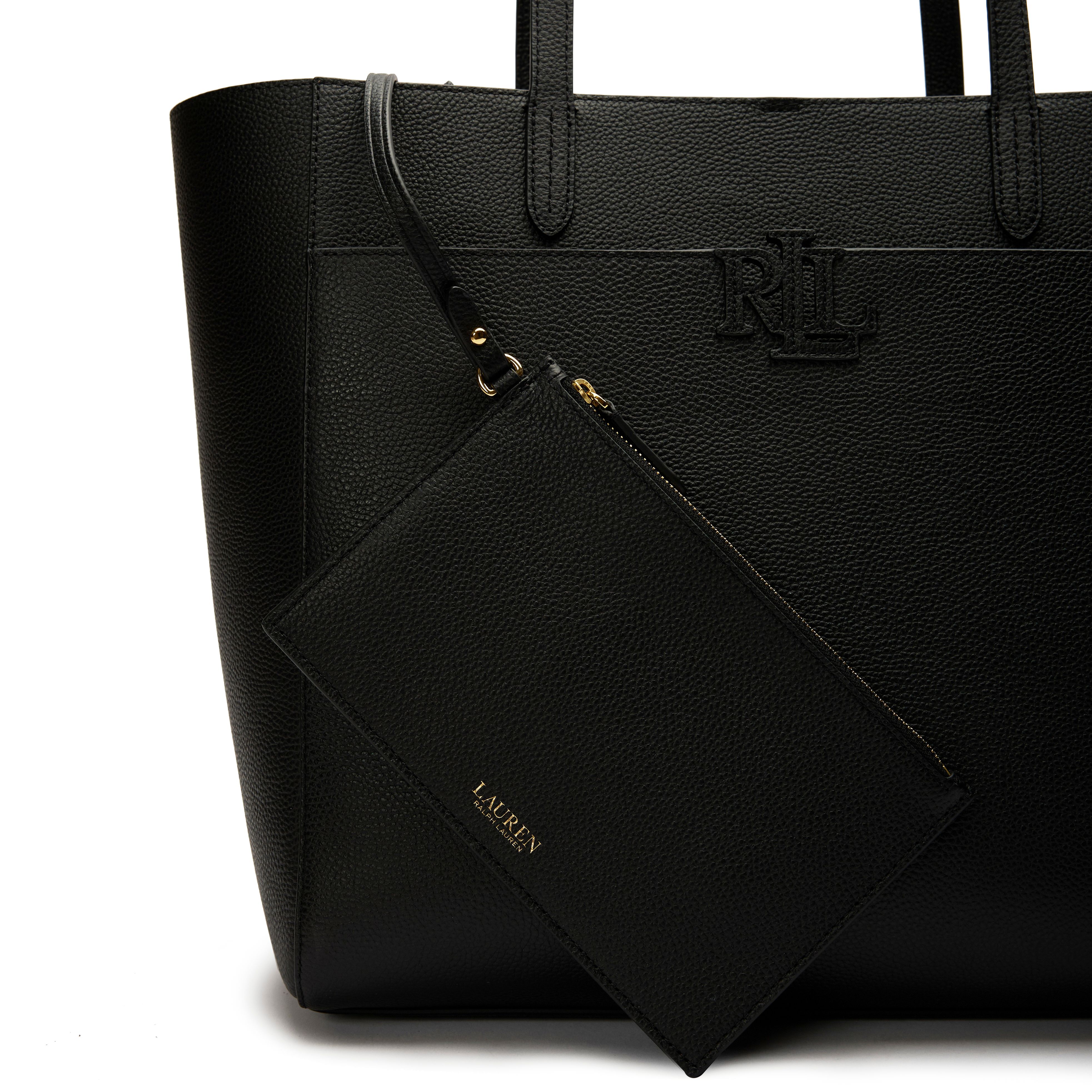 バッグ Lauren Ralph Lauren Black Leather Tote Lauren Ralph Lauren Reversible Large Tote Bag Faux Leather