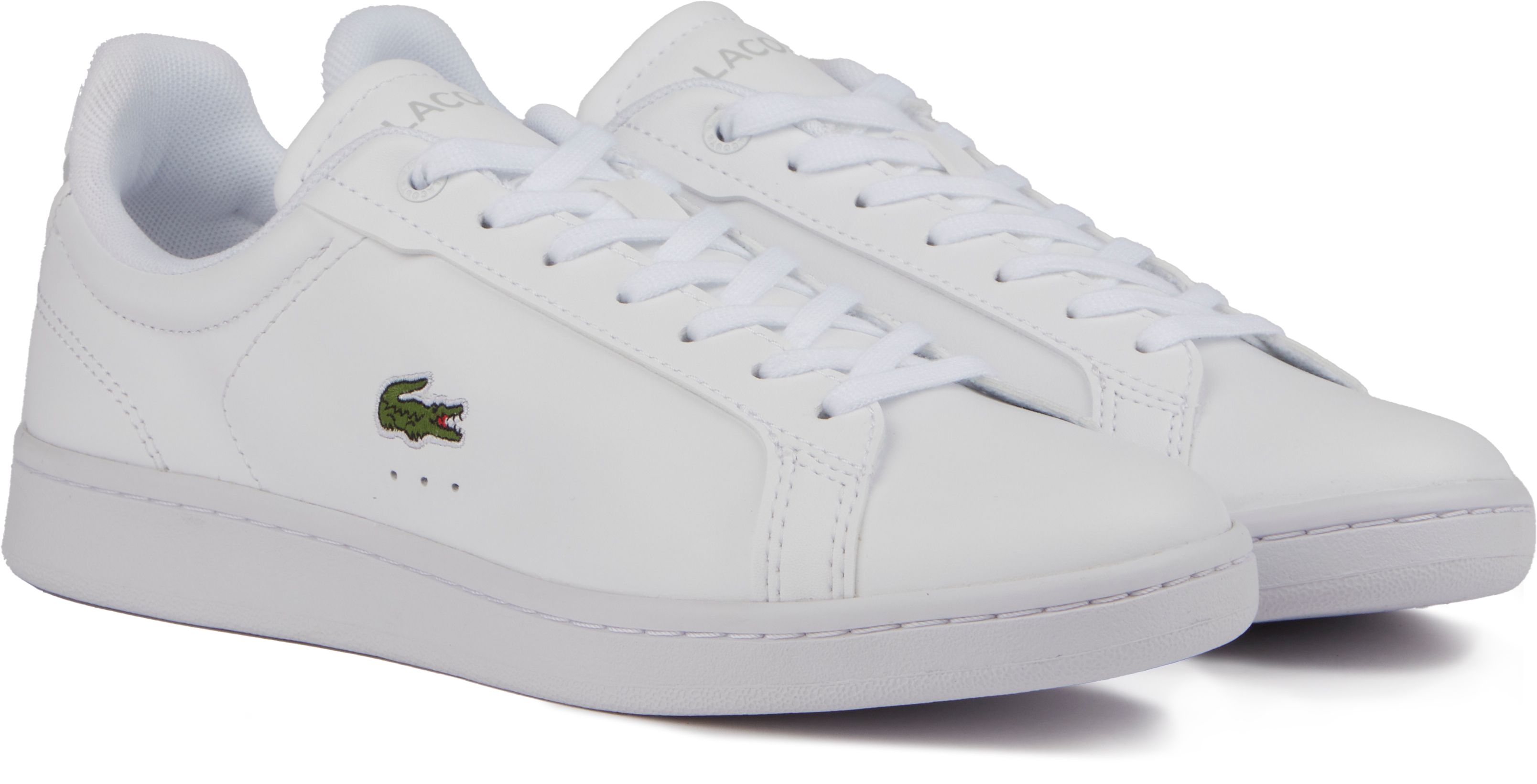 Boys & Girls Lacoste Carnaby Pro Sneakers In White | Soletrader