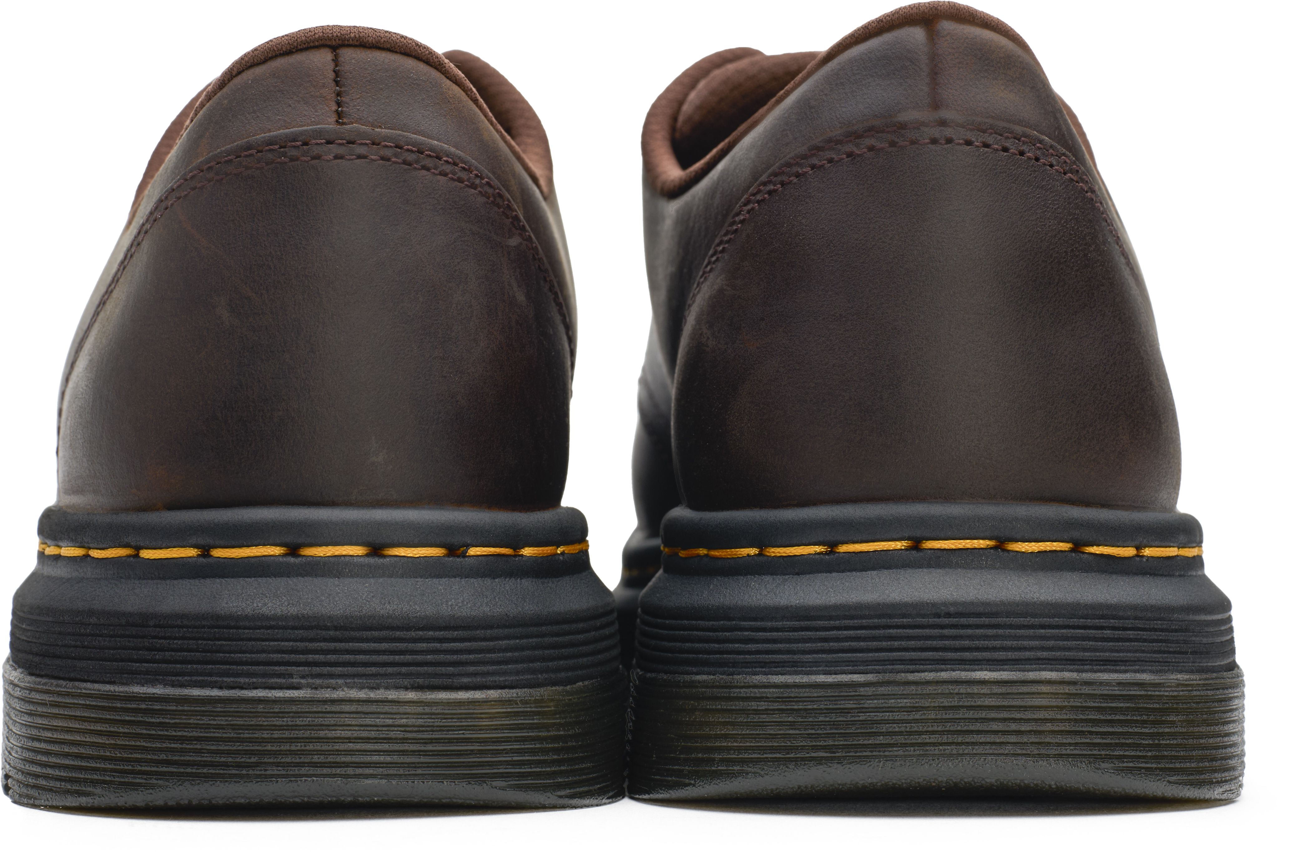 Dr. Martens Crewson Lo Brown Leather Oxford Shoes Mens 12 US SoftWair Comfort Dr. Martens Crewson Lo 3 Eye Shoes | Brown Crazy Horse  main image 4