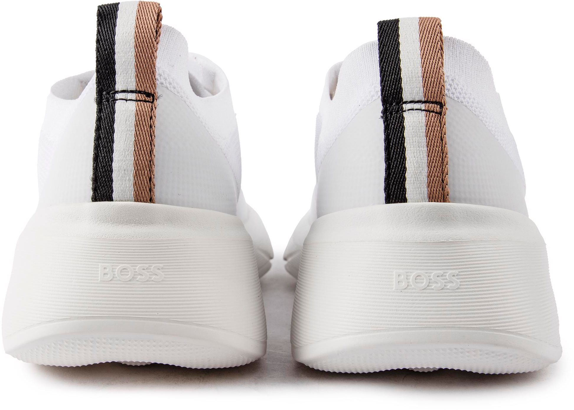 Mens Boss Dean Run Trainers In White | Soletrader