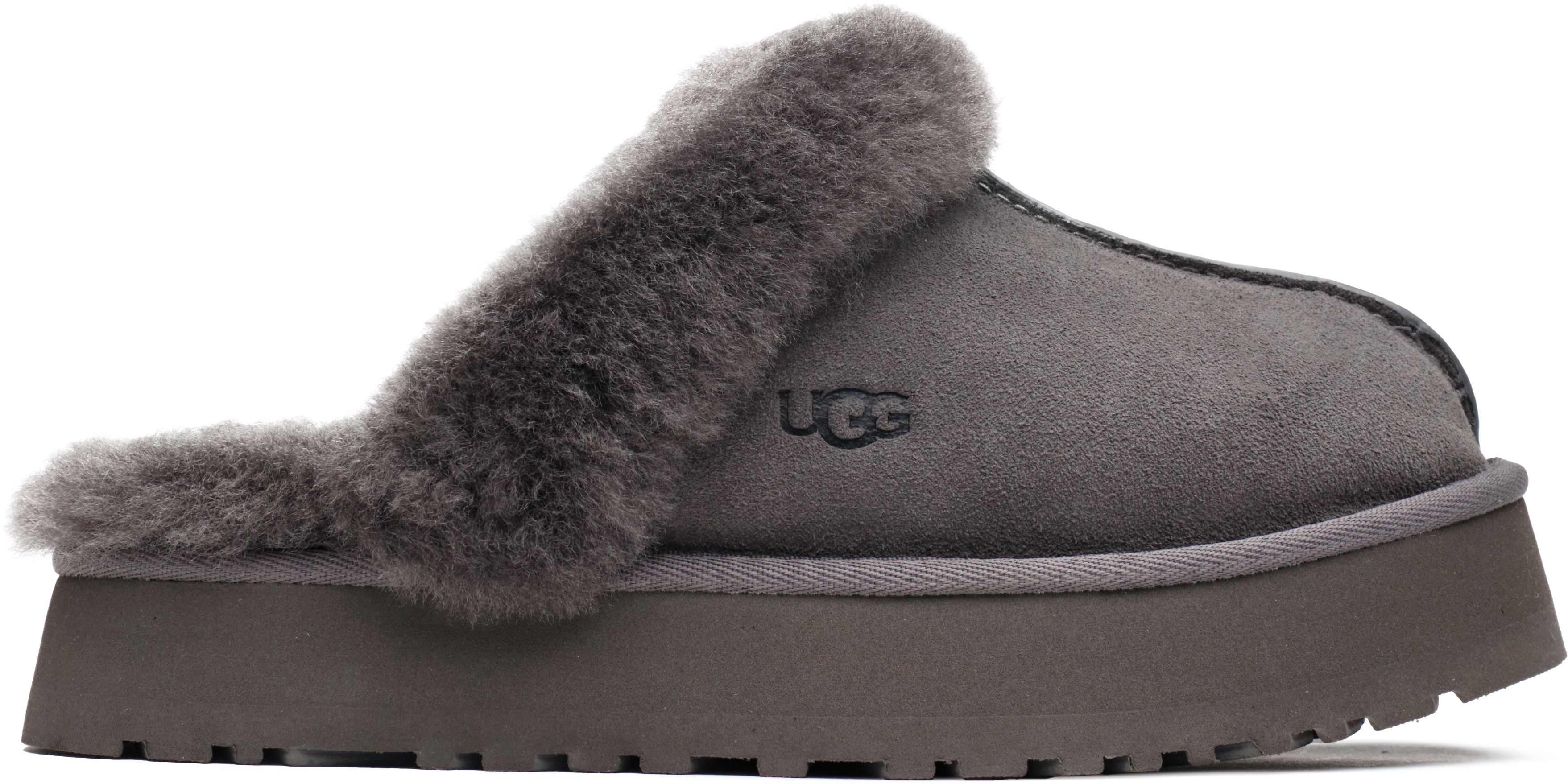 Black grey ugg slippers best sale