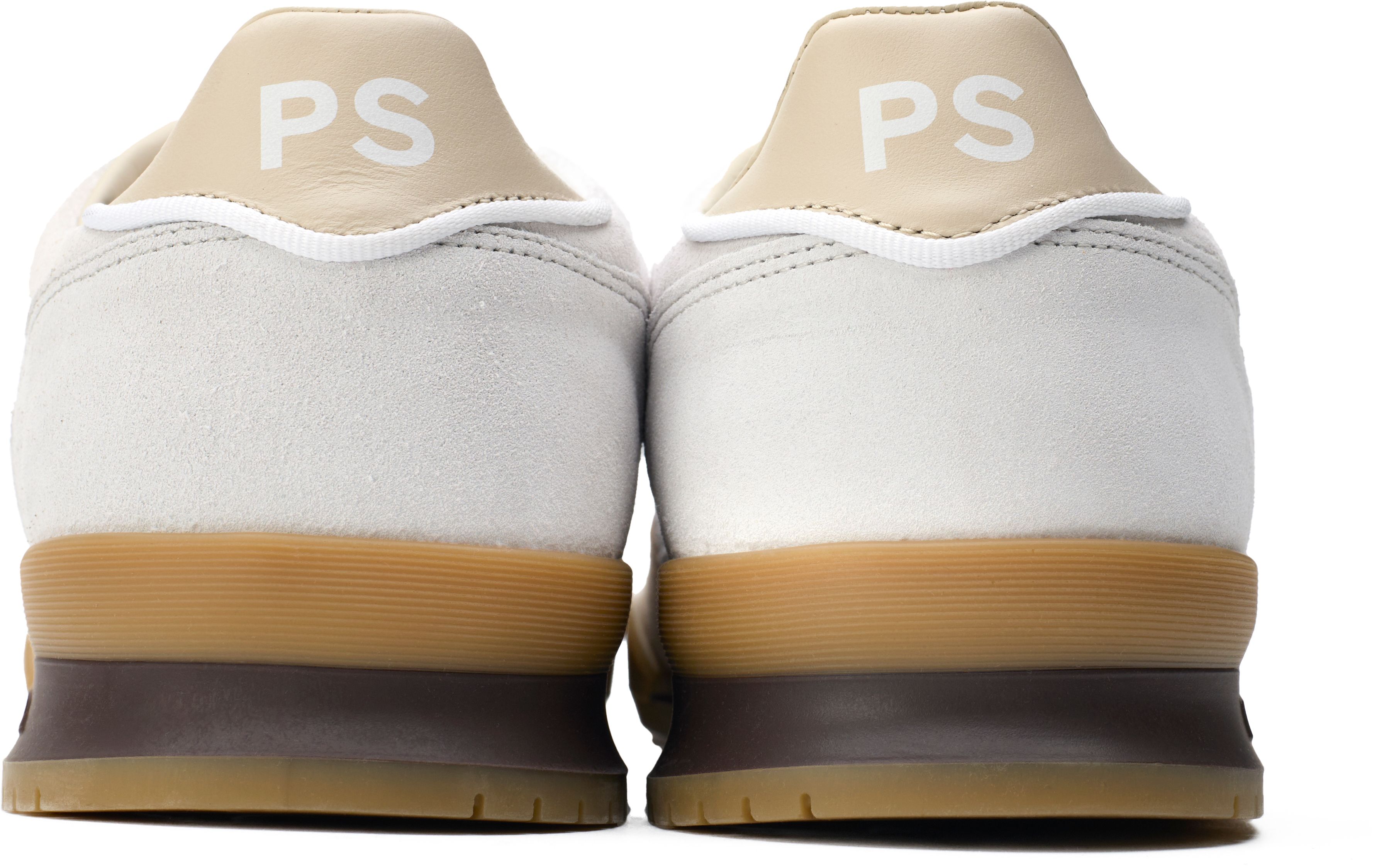 Mens Paul Smith Dover Sneakers In White/Brown | Soletrader