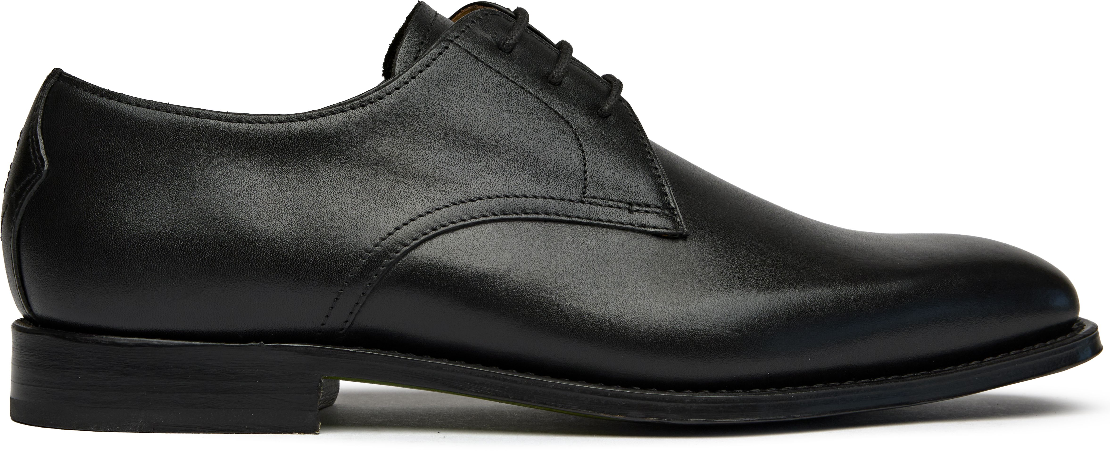 Oliver Sweeney London Pippin Derby Black Leather Dress Shoes Men\'s US9 EU42 UK8 Oliver Sweeney Shoes Black Polished Brogue Loafers main image 3