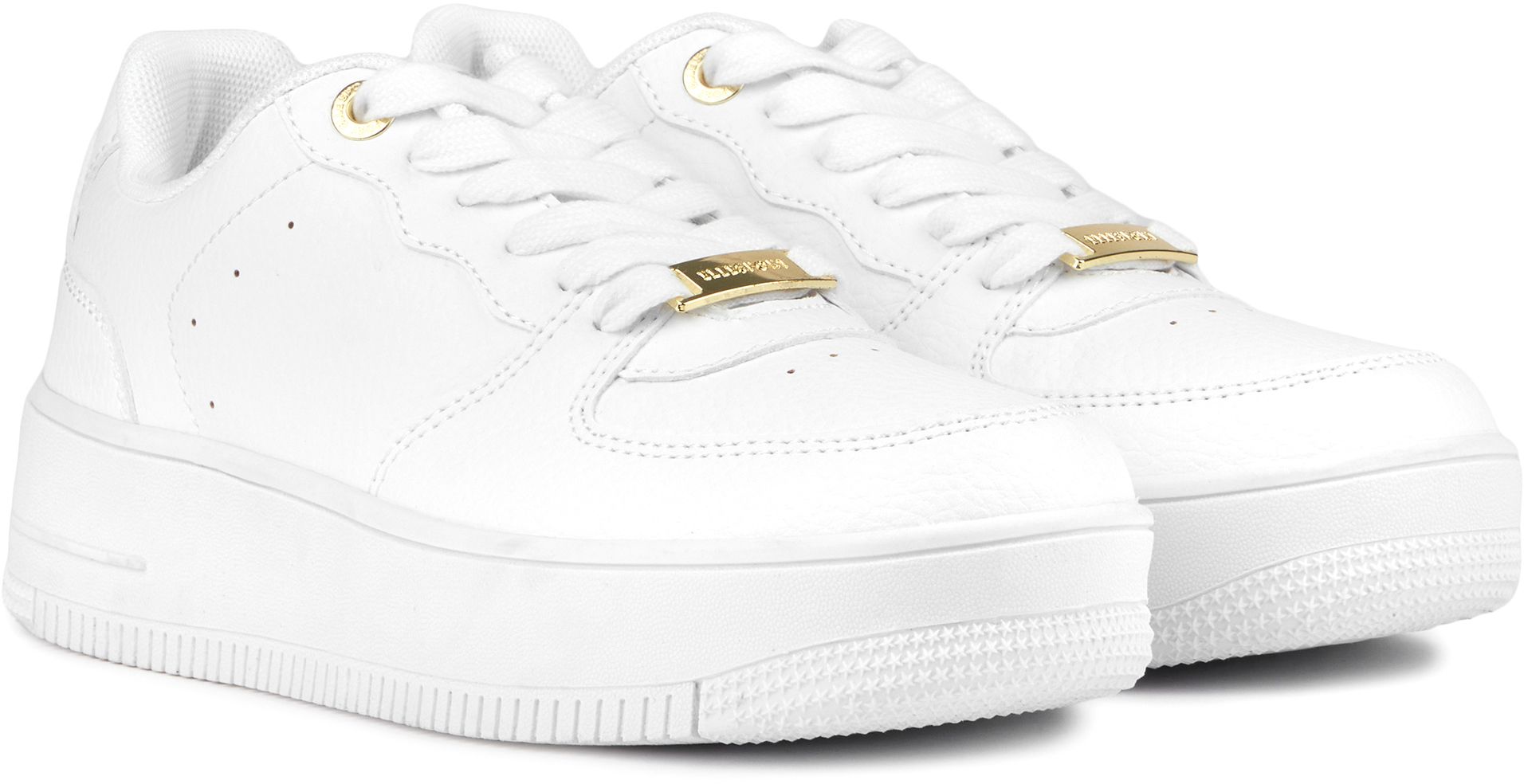 Womens Elle Sport Platform Trainers In White Soletrader