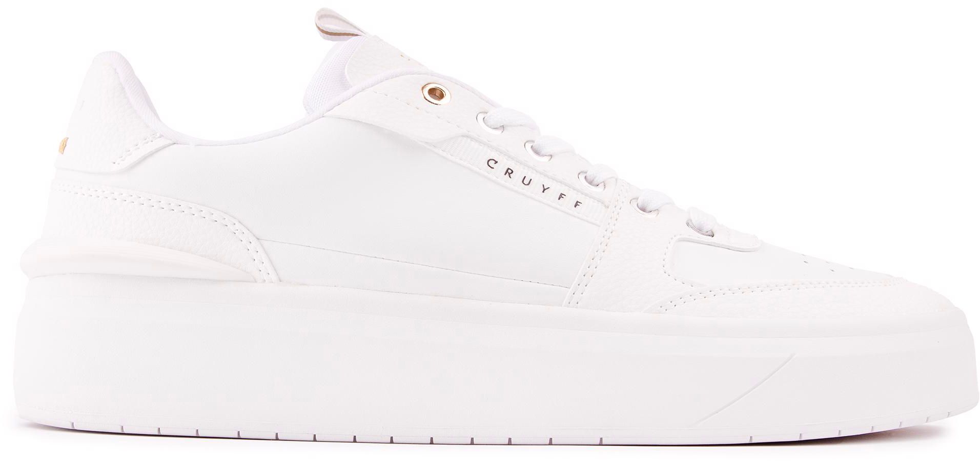 Mens Cruyff Endorsed Tennis Sneakers In White Soletrader