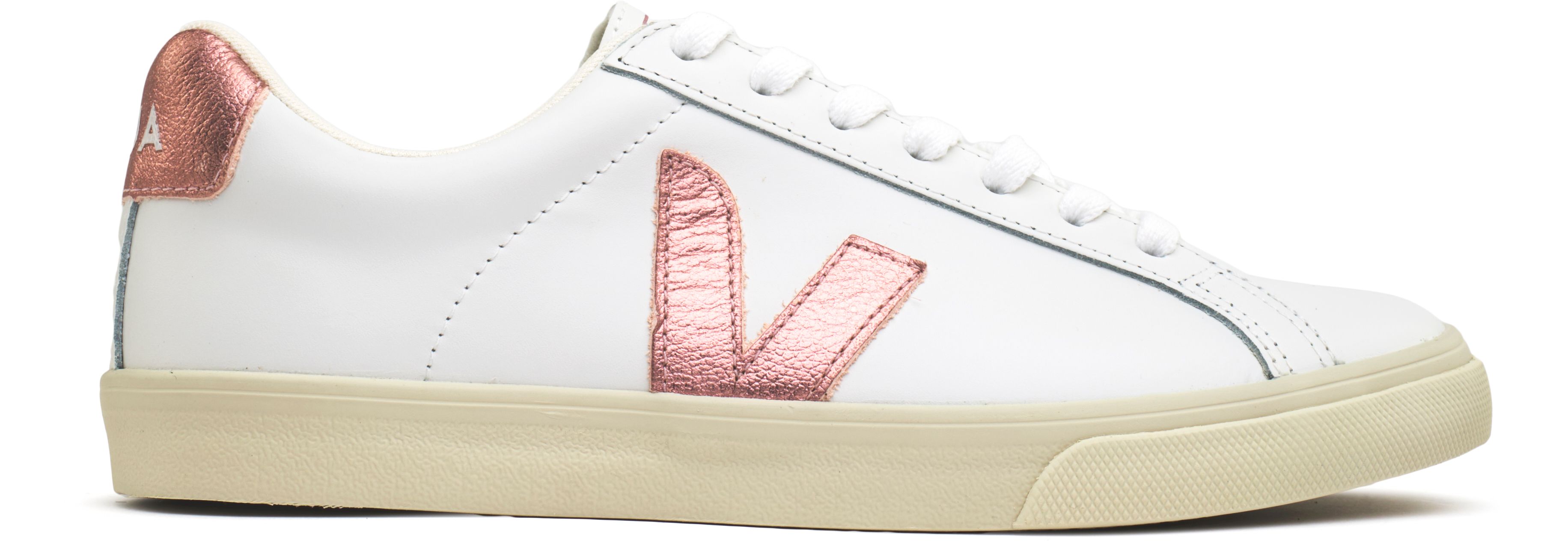 Womens Veja Esplar Sneakers In White/Metallic | Soletrader