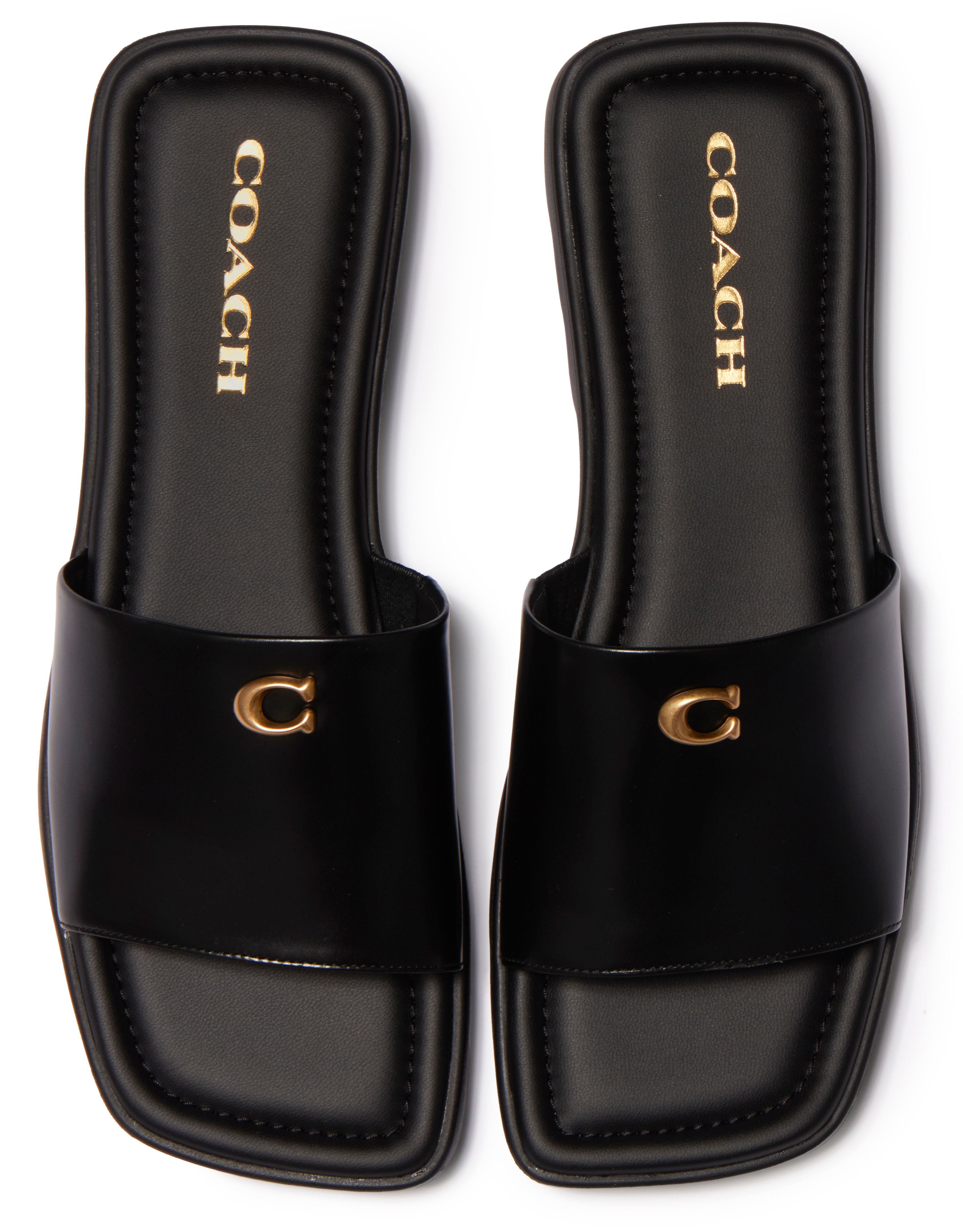 Womens Coach Florence Sandals In Black Soletrader