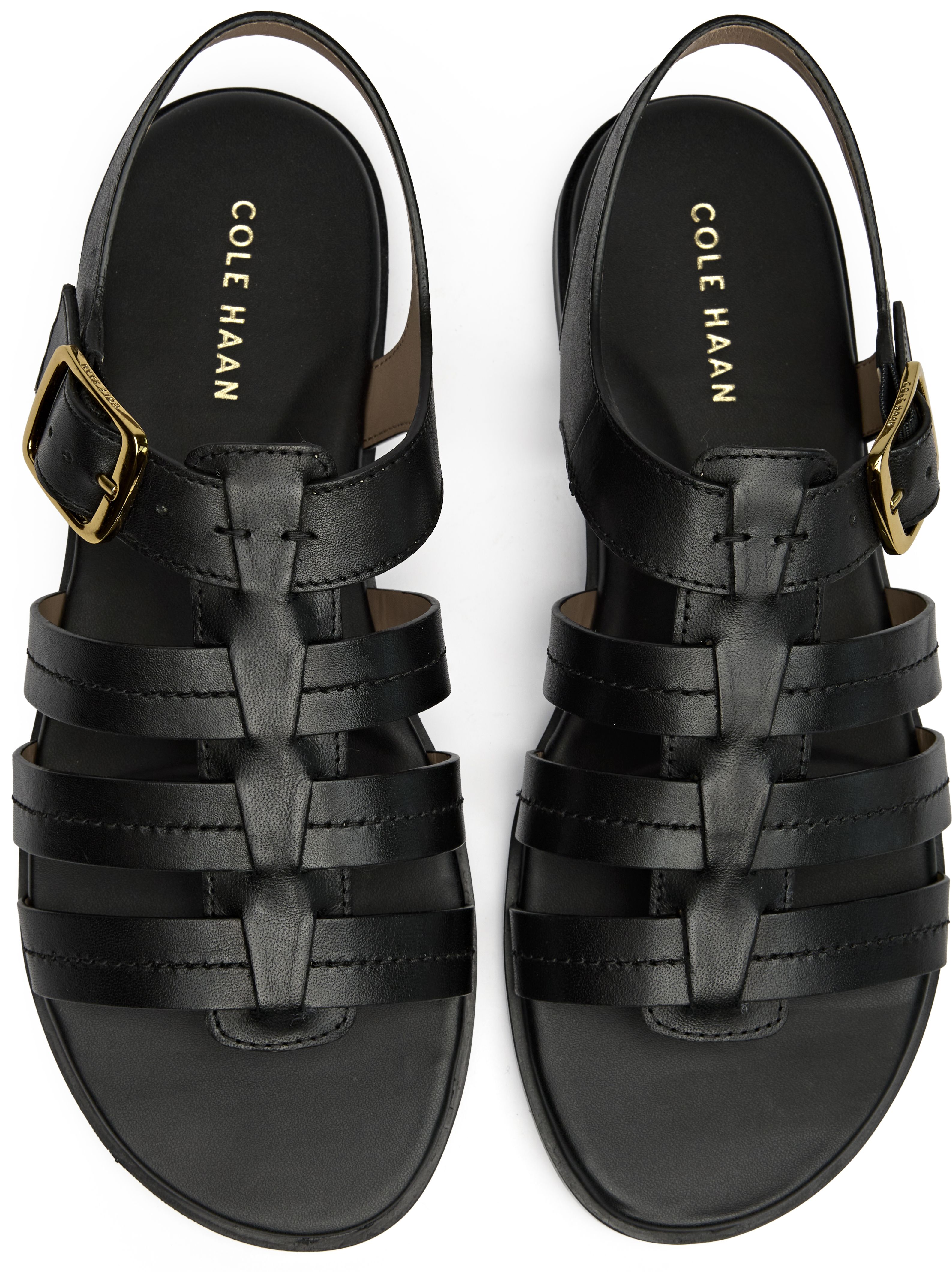 Womens Cole Haan Flynn Fishman Sandals In Black | Soletrader display picture 3
