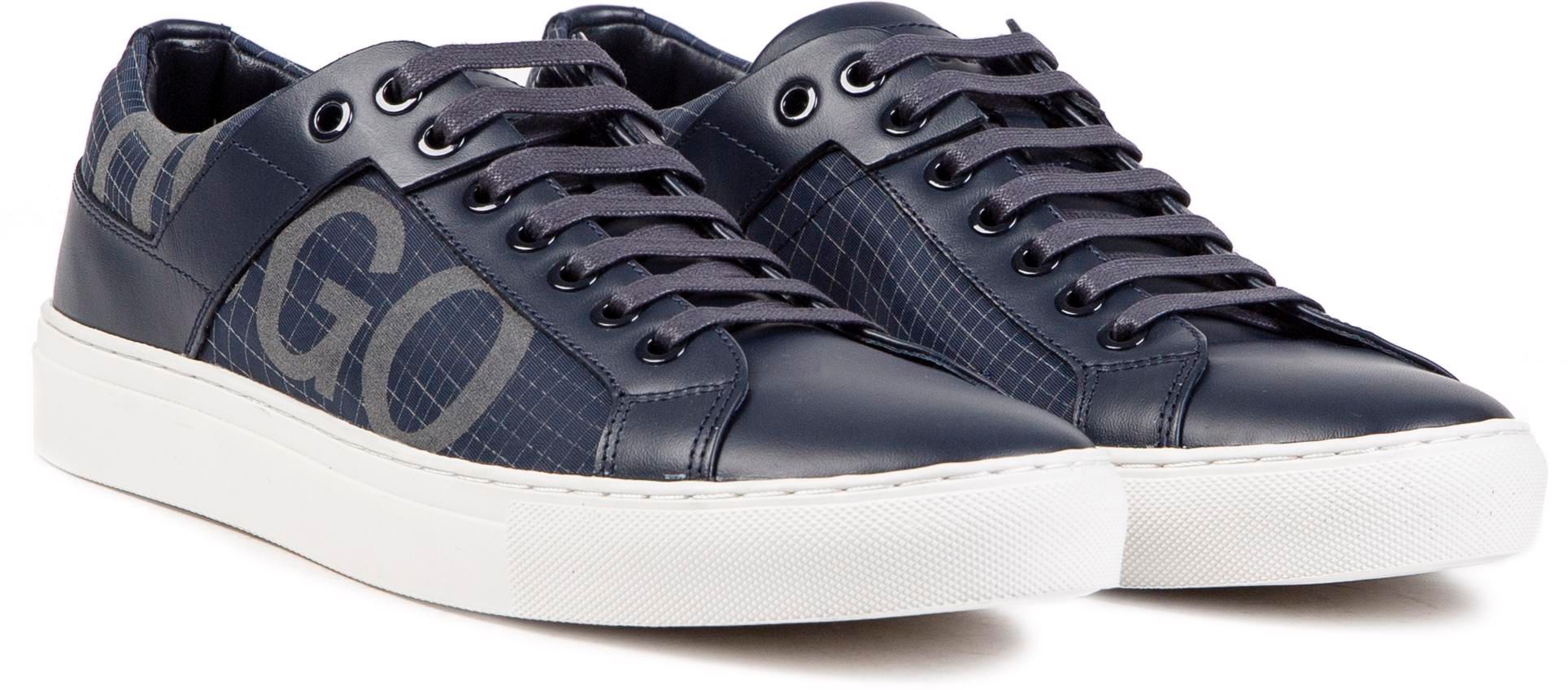 Mens Hugo Futurism Low Sneakers In Navy Soletrader