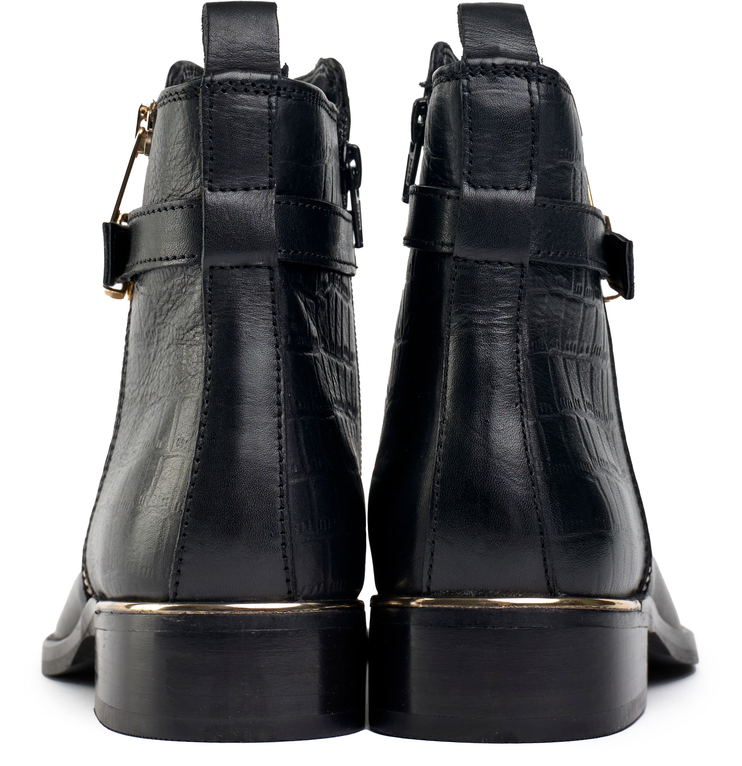 Womens Sole Gada Zip & Buckle Boots In Black | Soletrader