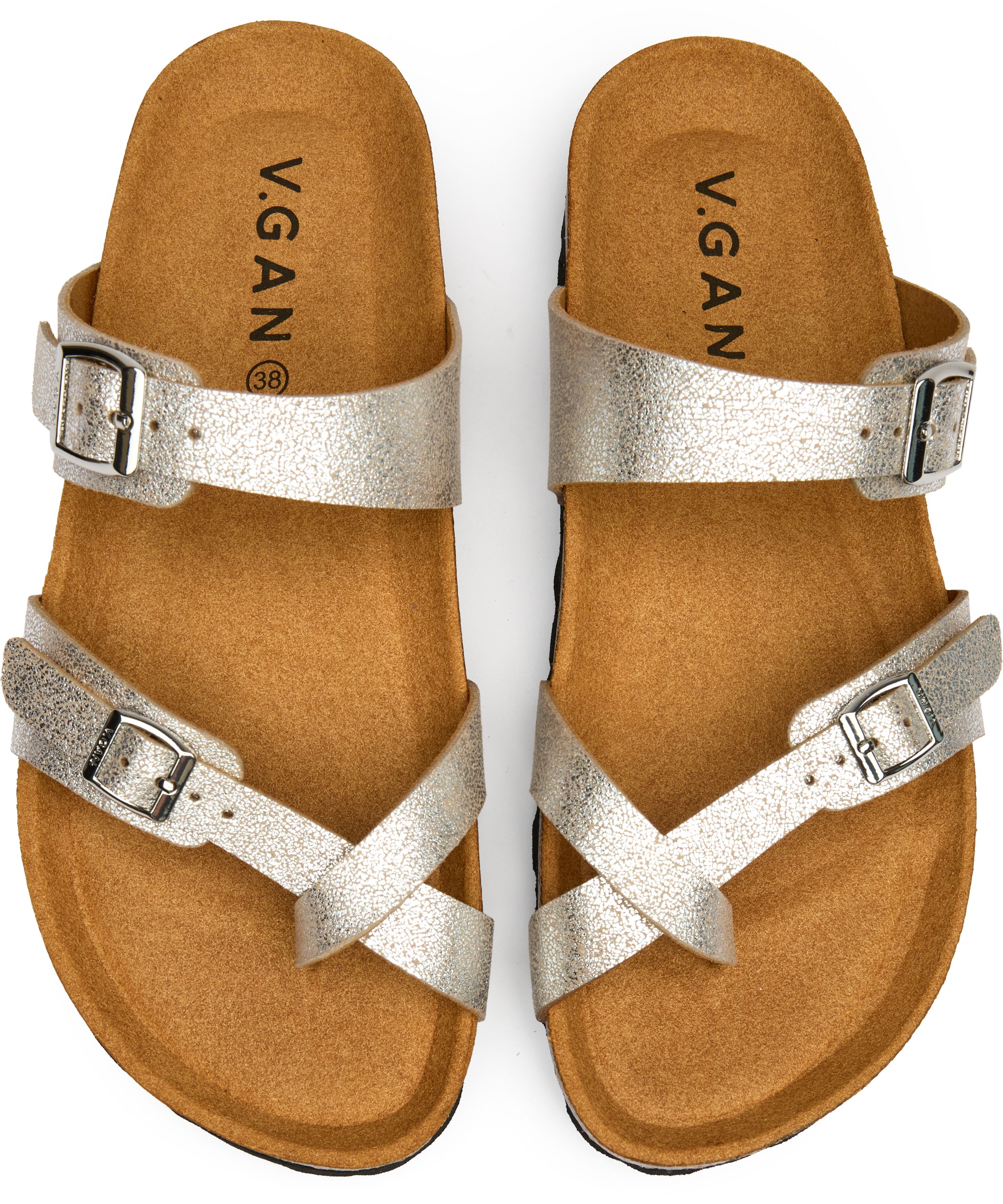Womens V.Gan Vegan Garlic Comfort Footbed Sandals In