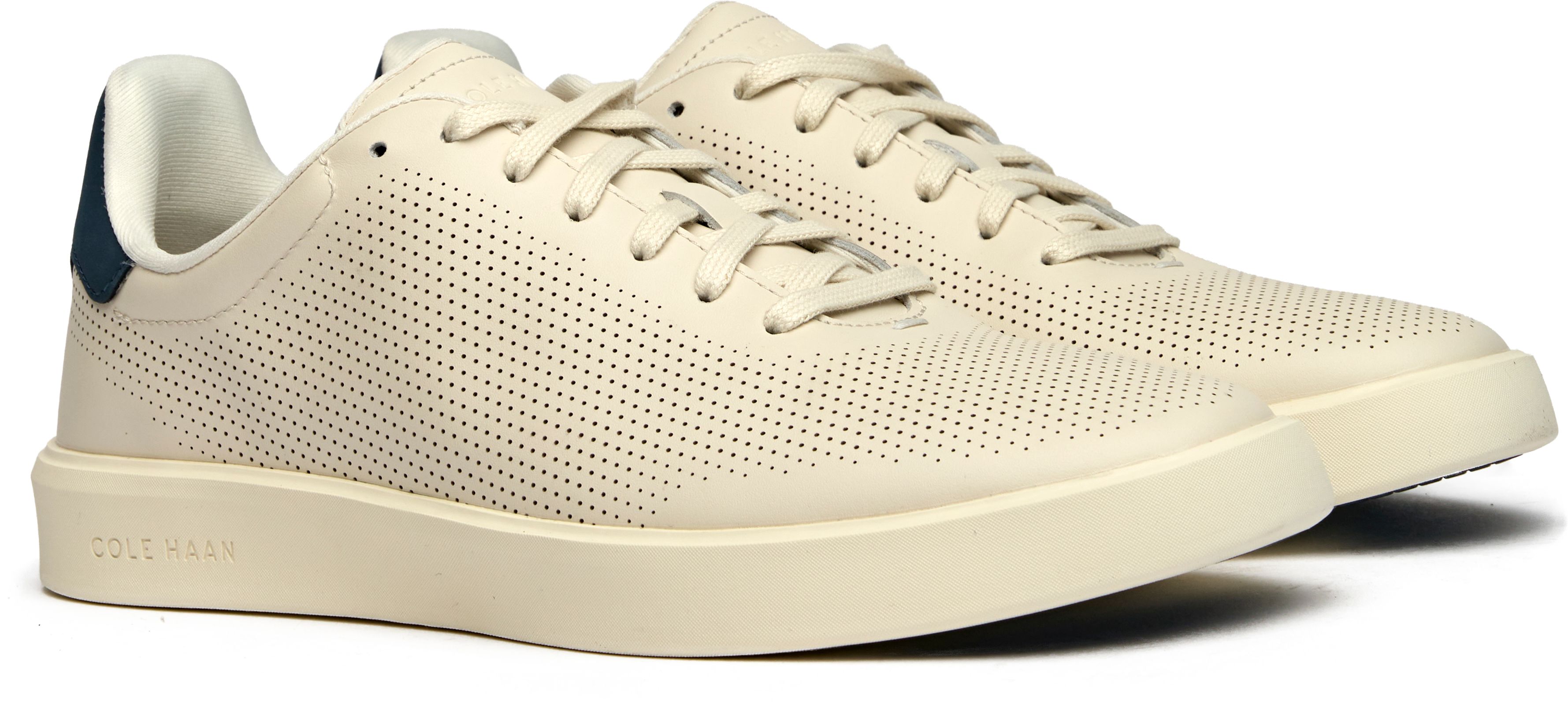 Mens Cole Haan Grand Crosscourt Daily Laser Sneakers In Ivory