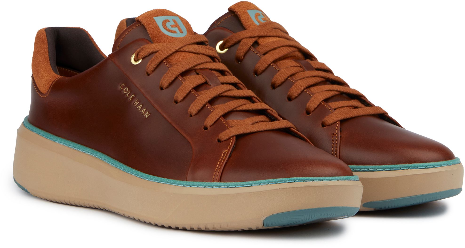 Mens Cole Haan Grandpro Topspin Sneakers In Acorn Trellis Sesame Soletrader