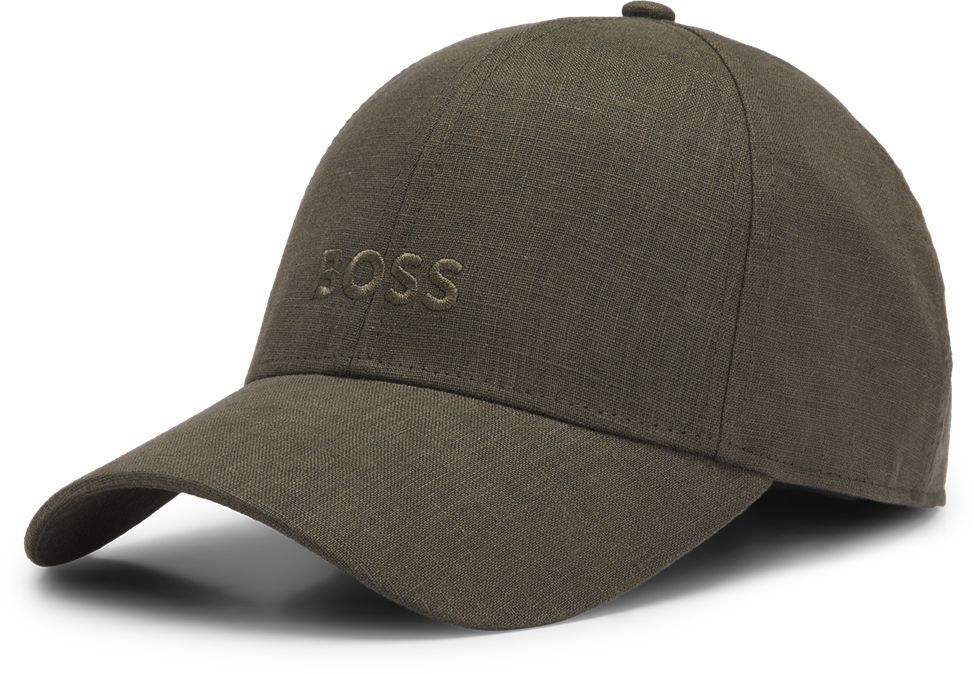 boss キャップ Mens Boss Zed Linen Cap In Green | Soletrader