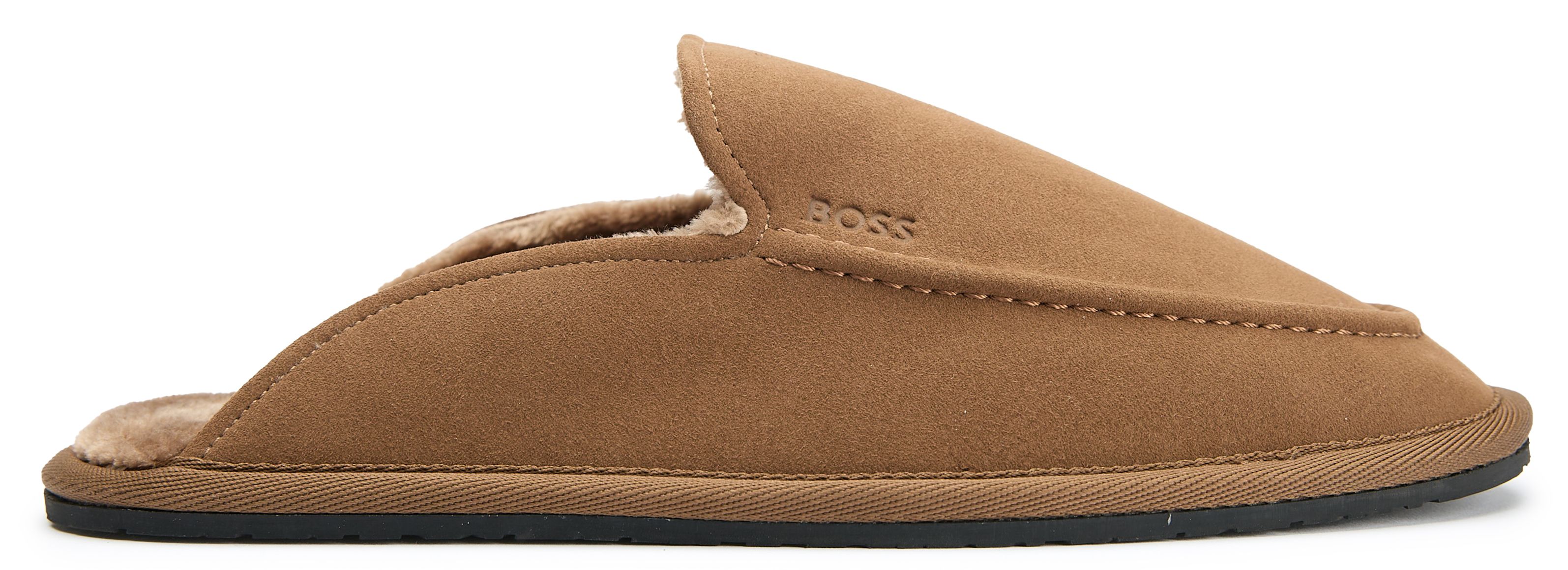 Mens Boss Home Mule Slippers In Chestnut Tan | Soletrader display picture 3
