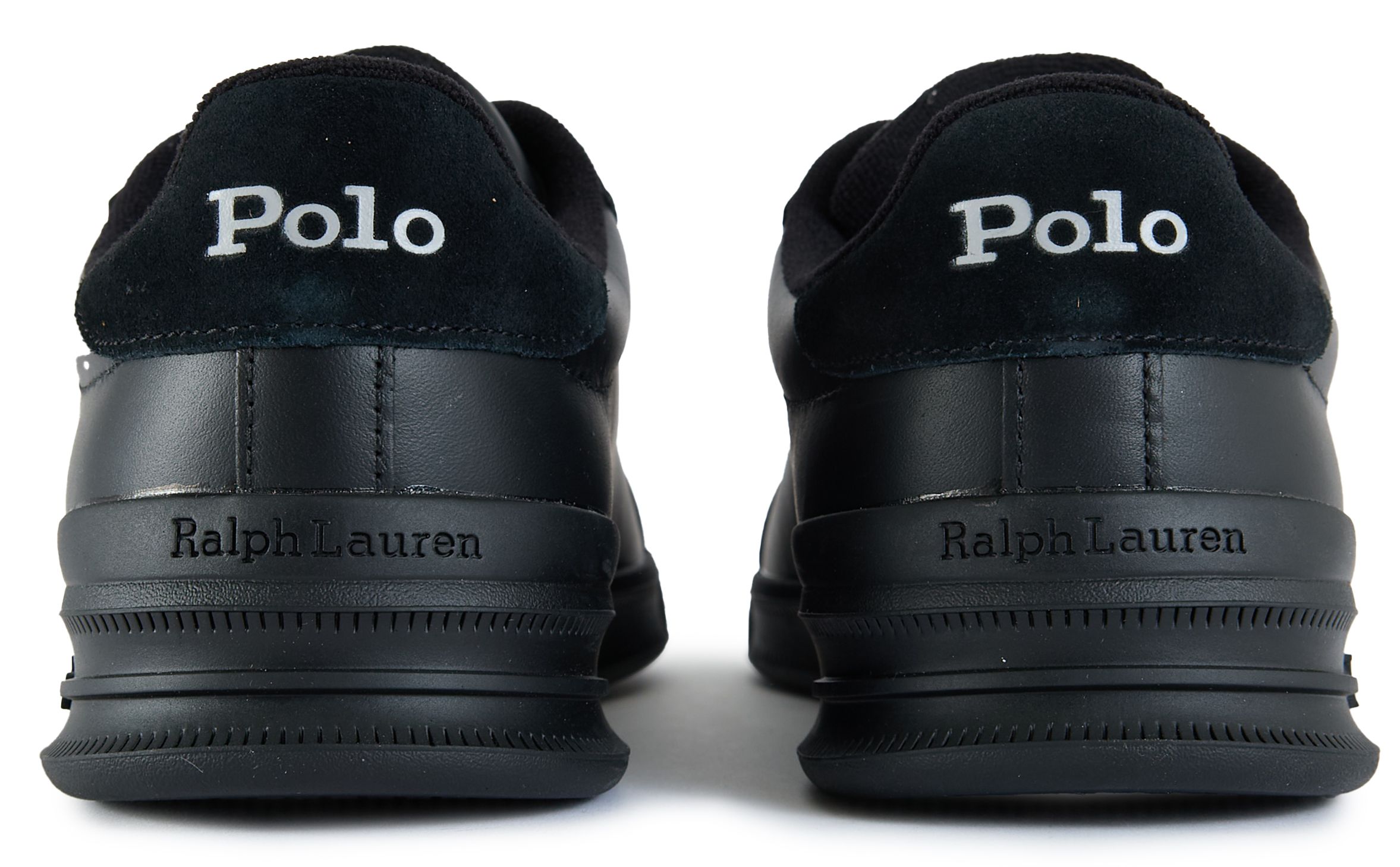 Mens Polo Ralph Lauren Heritage Aera Sneakers In Black | Soletrader