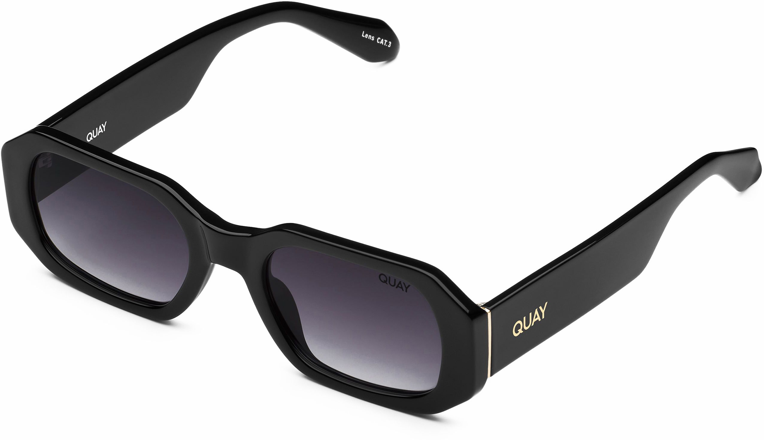 Mens Womens Quay Hyped Up Sunglasses In Black Smoke Soletrader