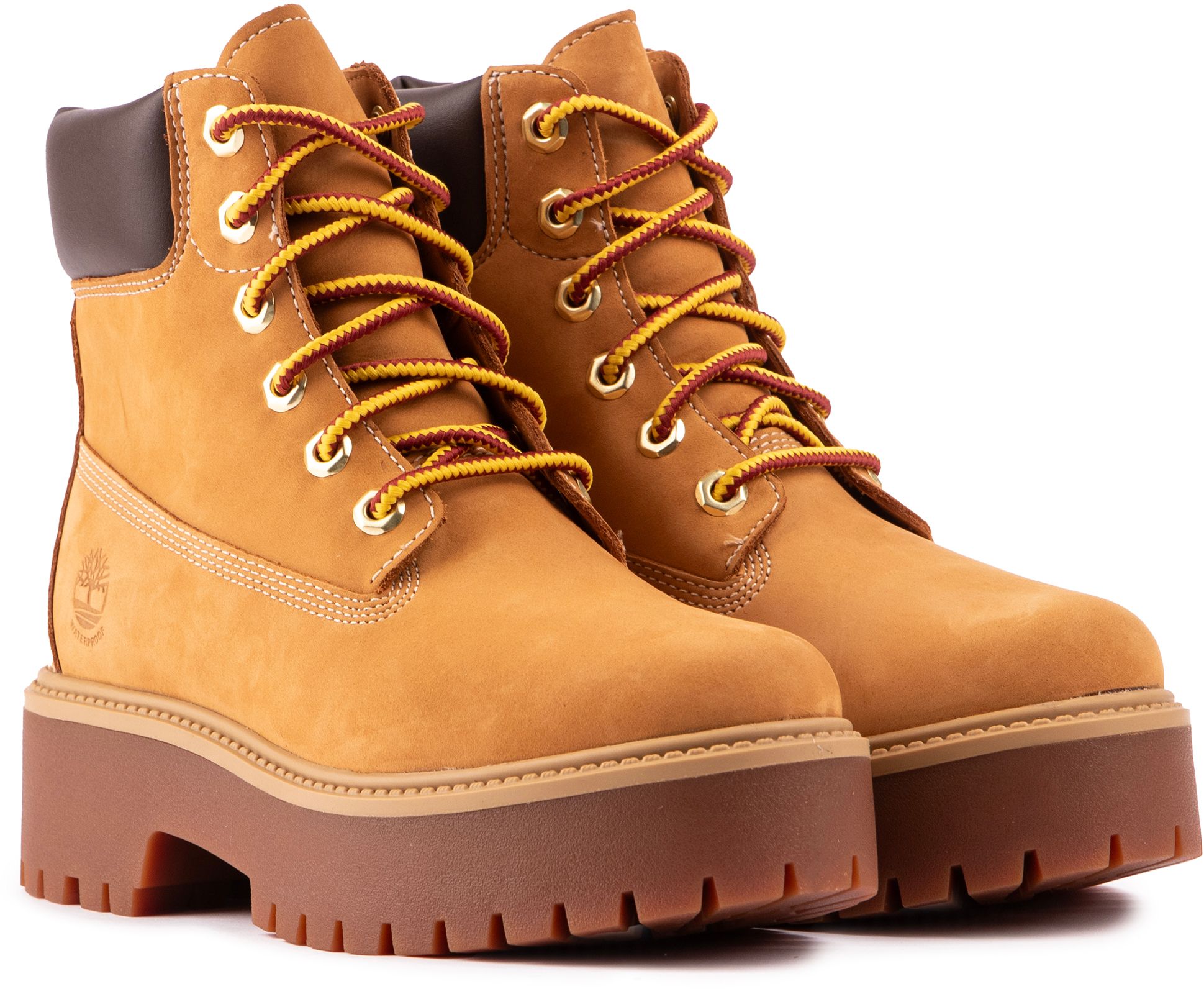 Womens Timberland Heritage Platform Waterproof Boots In Wheat Soletrader