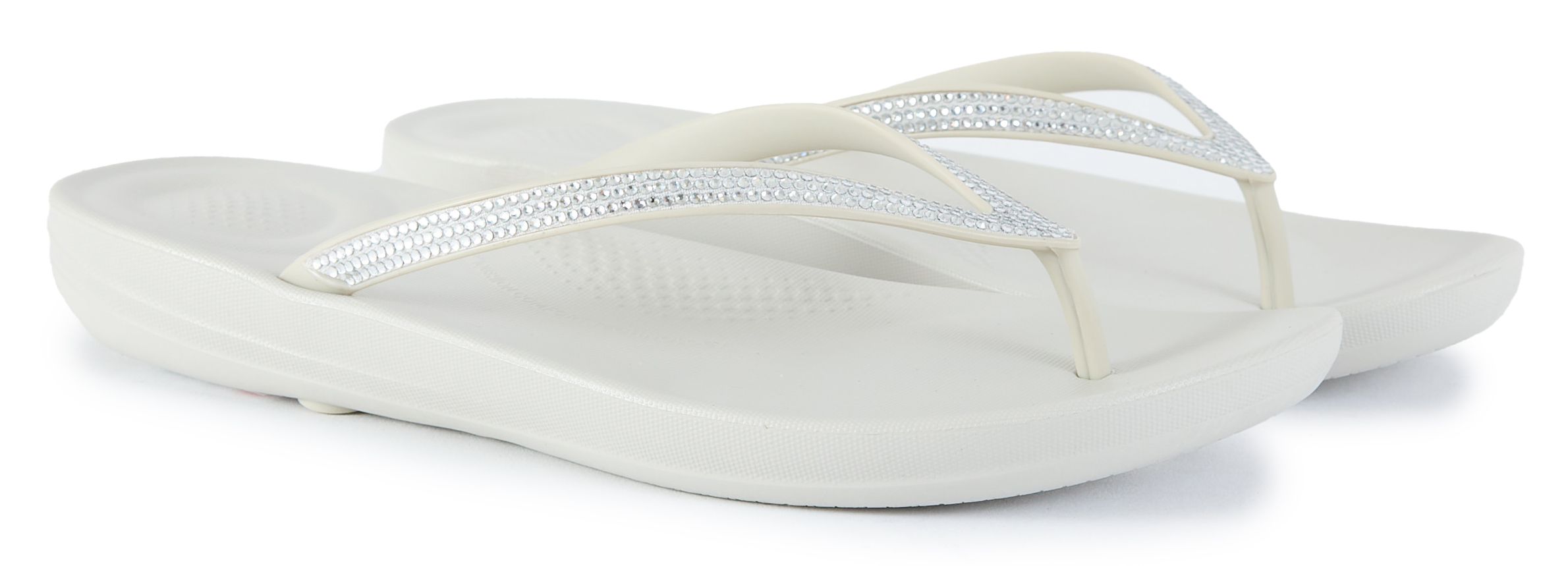 Womens Fitflop Iqushion Sparkle Sandals In Tiptoe Grey | Soletrader