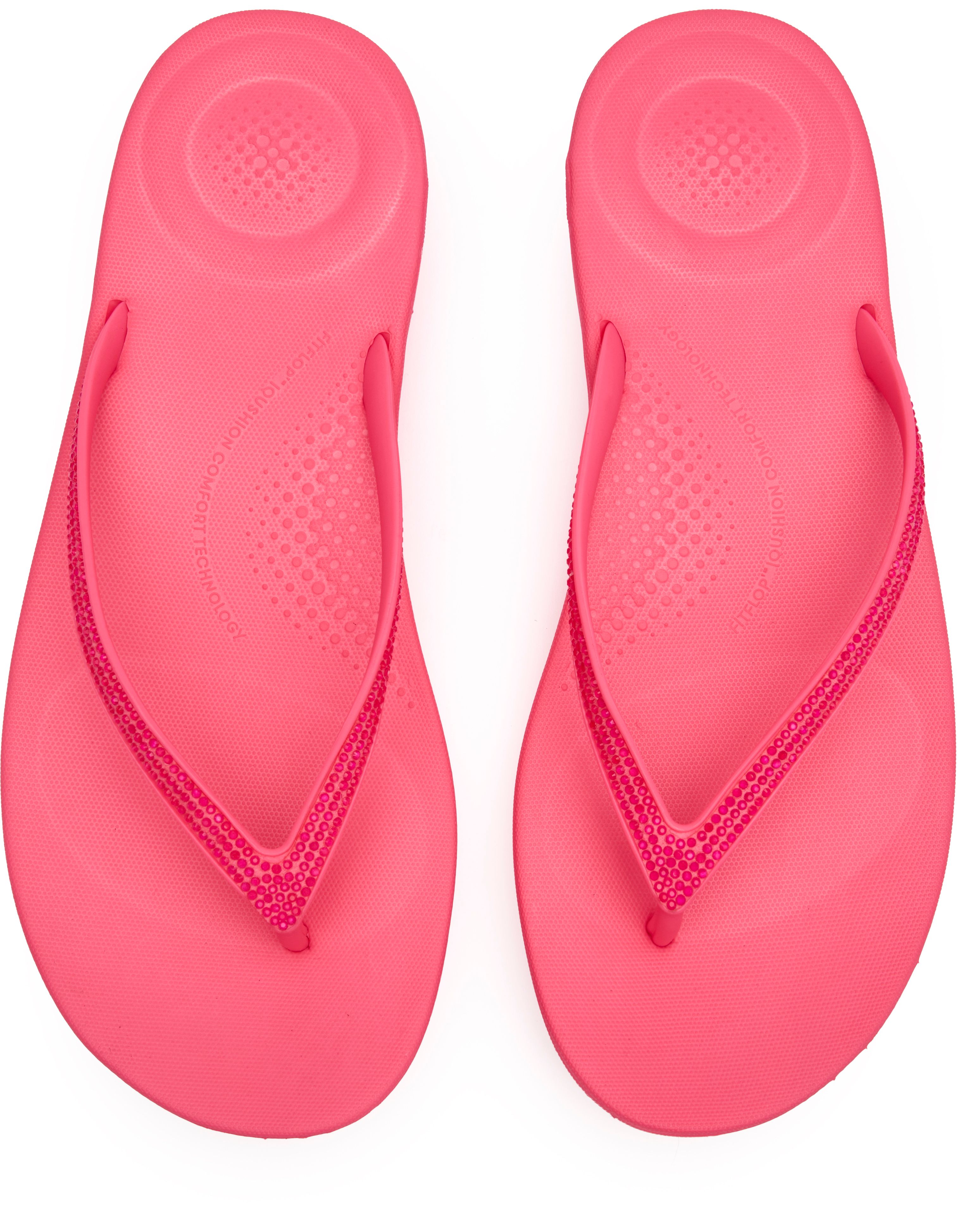 Womens Fitflop Iqushion Sparkle Sandals In Pop Pink | Soletrader