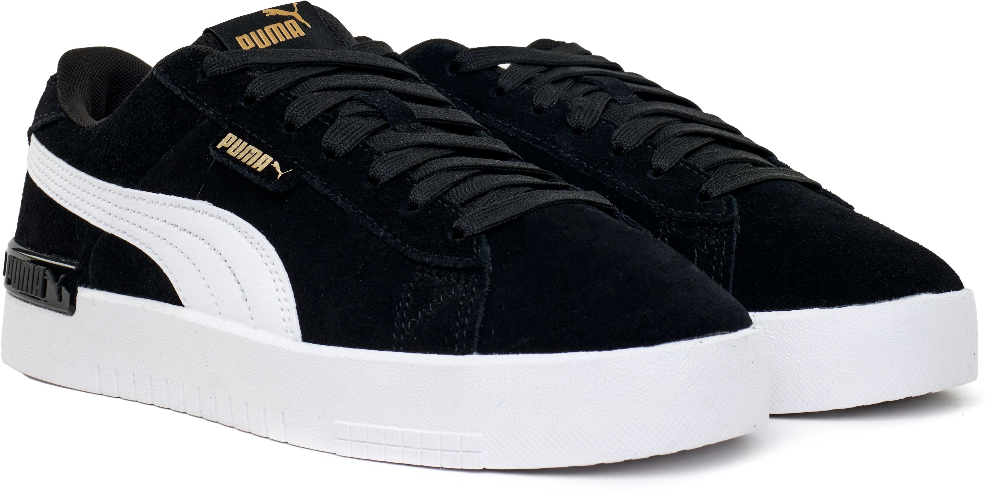 Womens Puma Jada Suede Sneakers In Black Soletrader