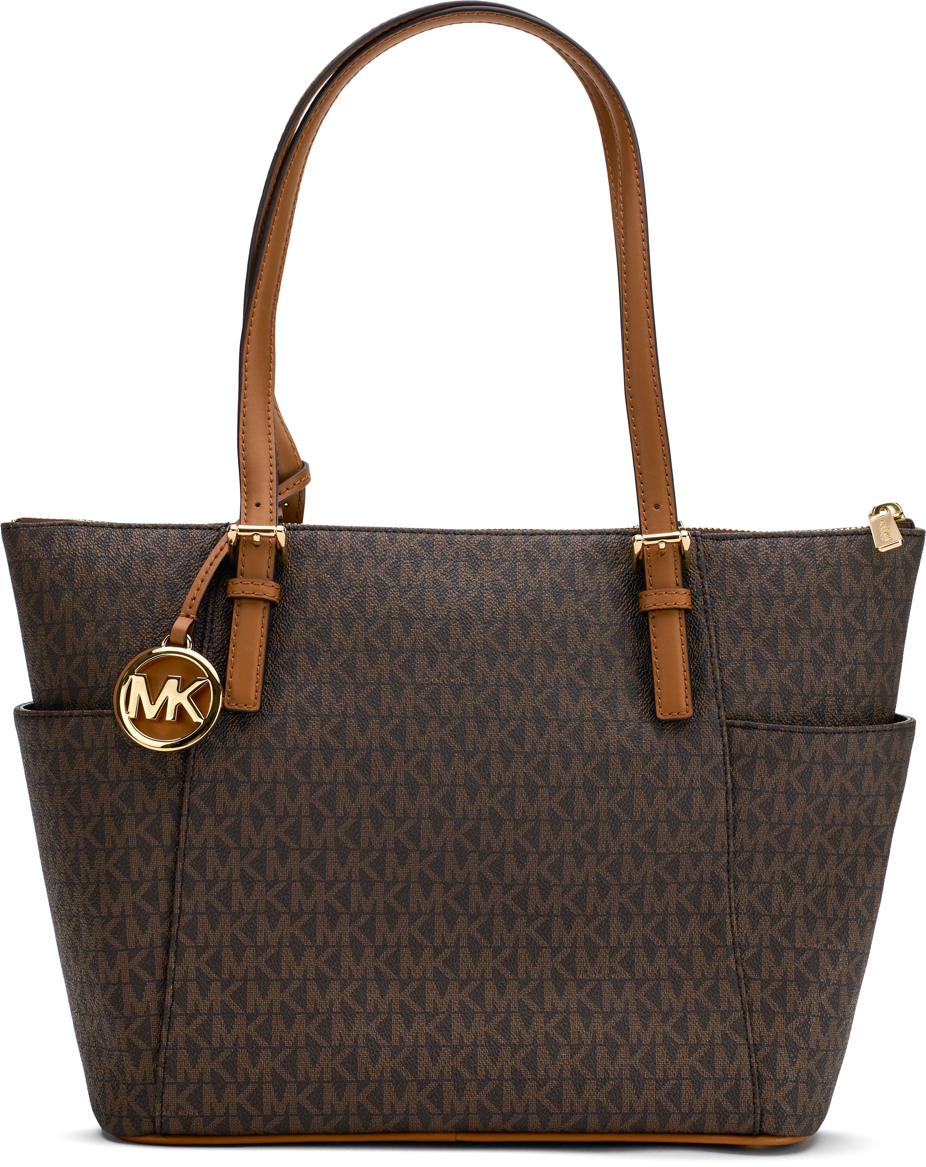 Damen Michael Kors Jet Set Item Tragetasche In Braun Soletrader