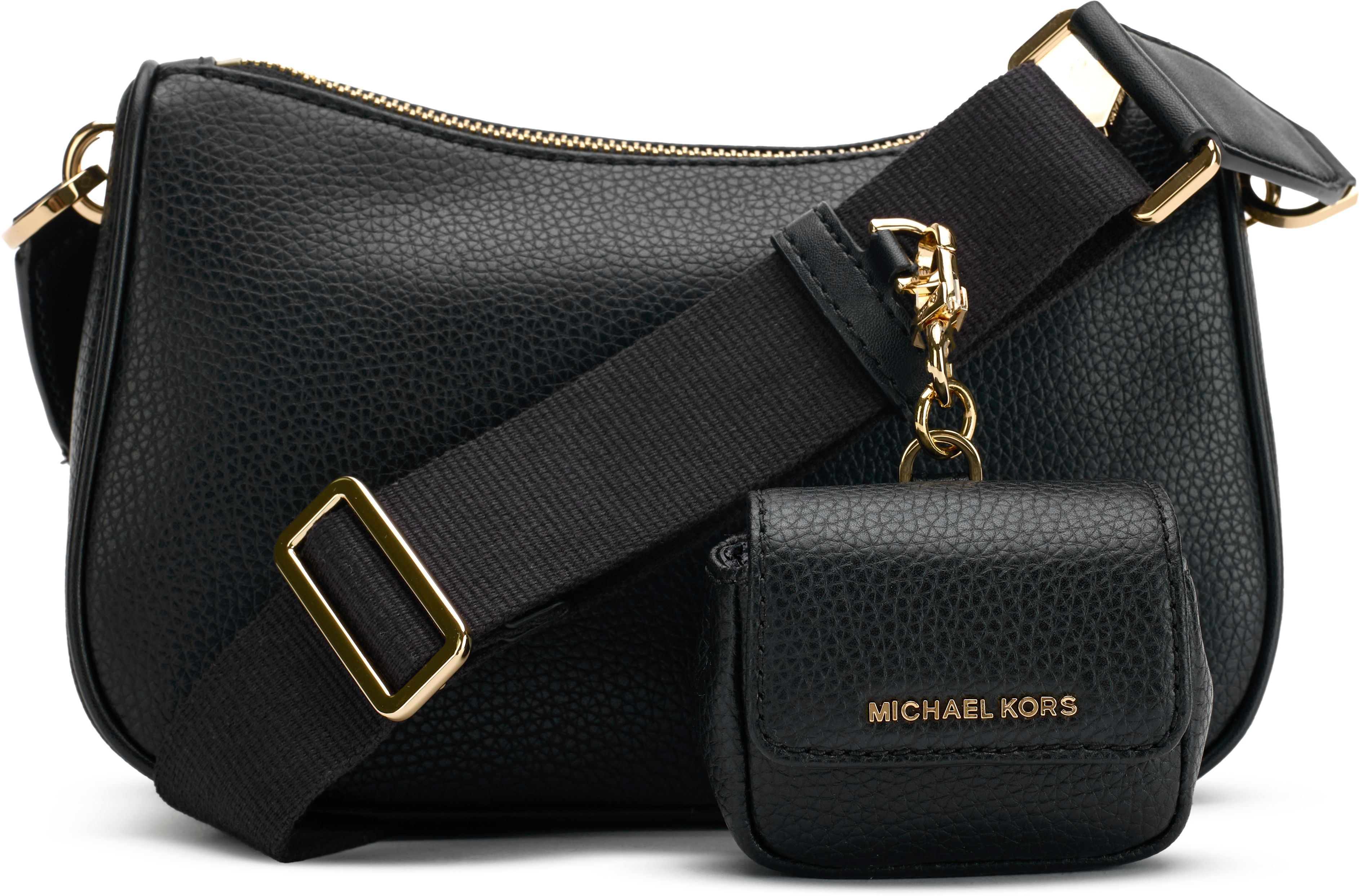 Michael kors black leather crossbody purse online