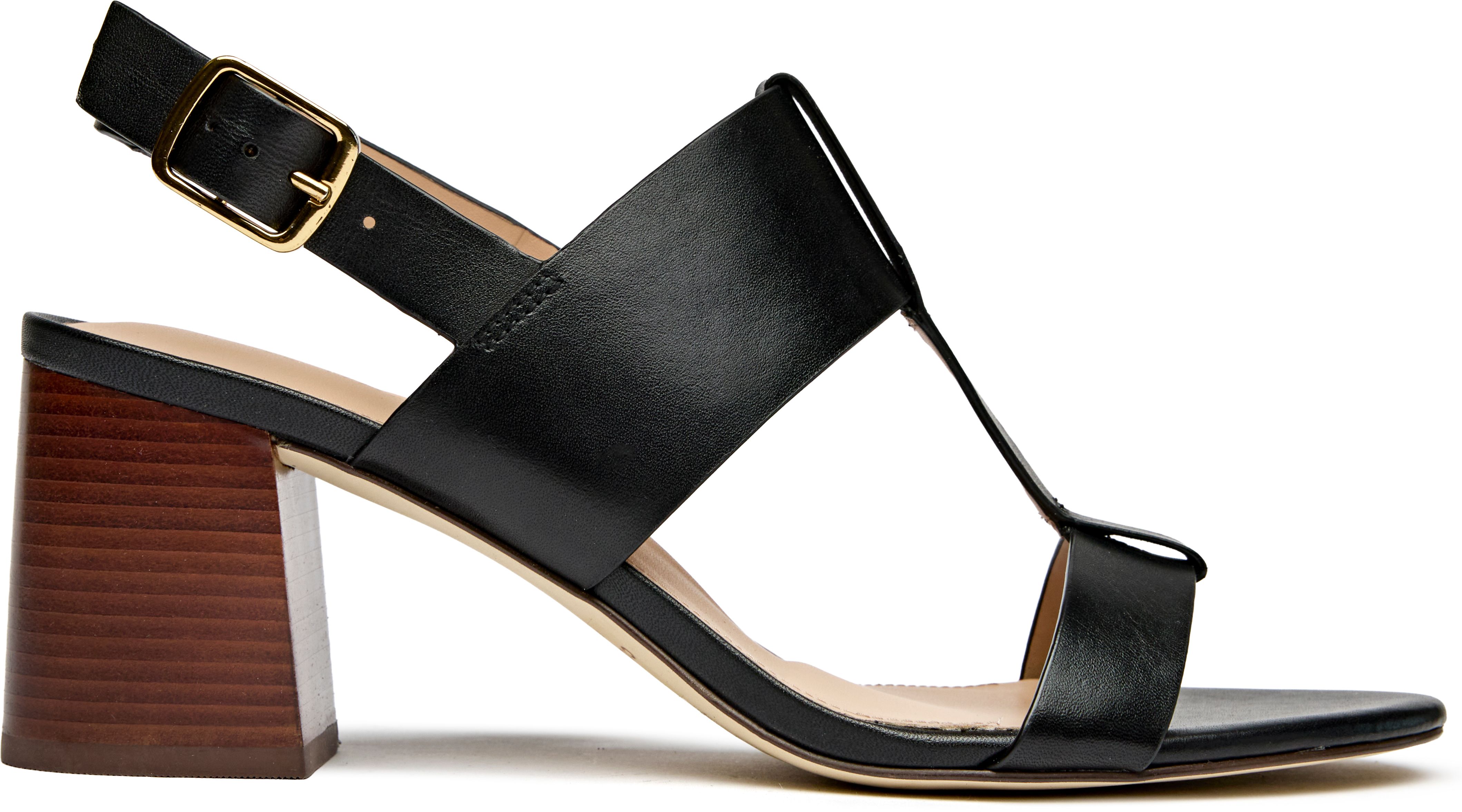 Womens Cole Haan Josie T-Strap Sandals In Black | Soletrader