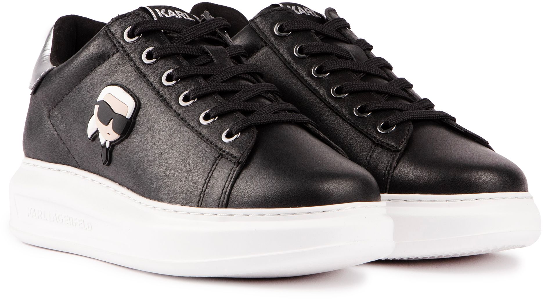 Womens Karl Lagerfeld Kapri Sneakers In Black Soletrader