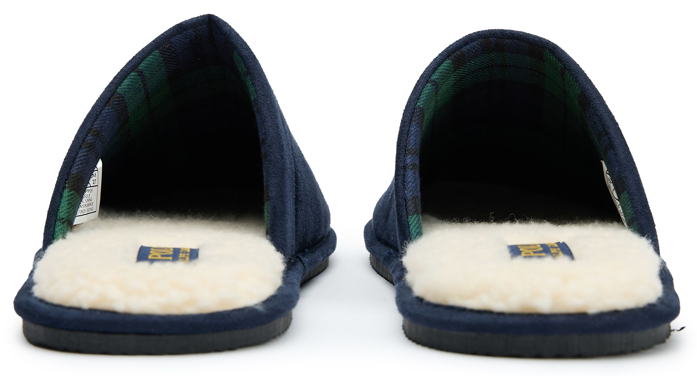 NEW POLO RALPH LAUREN MEN\'S CLOG SLIPPERS BLUE‎ Ralph Lauren Mens Blue Chambray Slippers Navy Polo main image 3